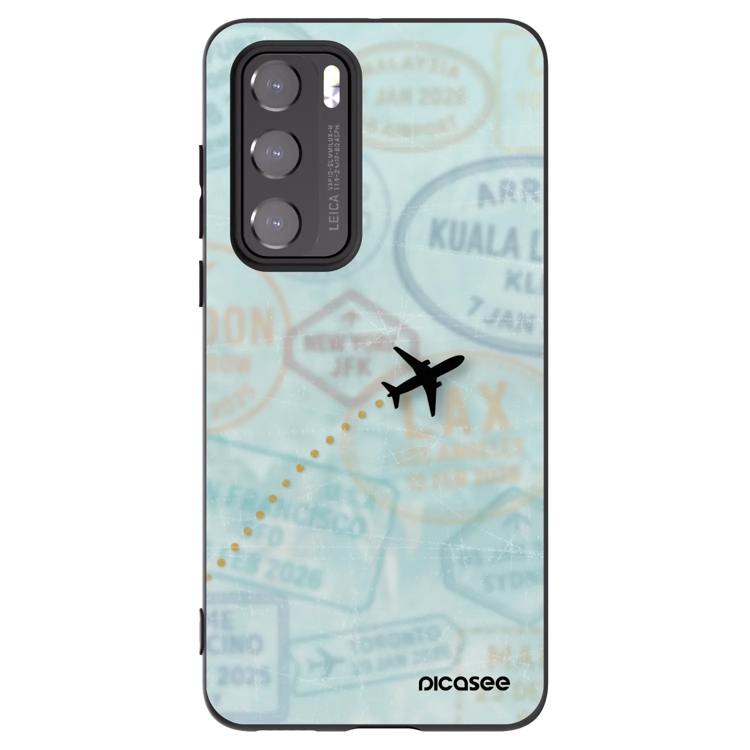 Picasee husă neagră din silicon pentru Huawei P40 - FLIGHT PATH