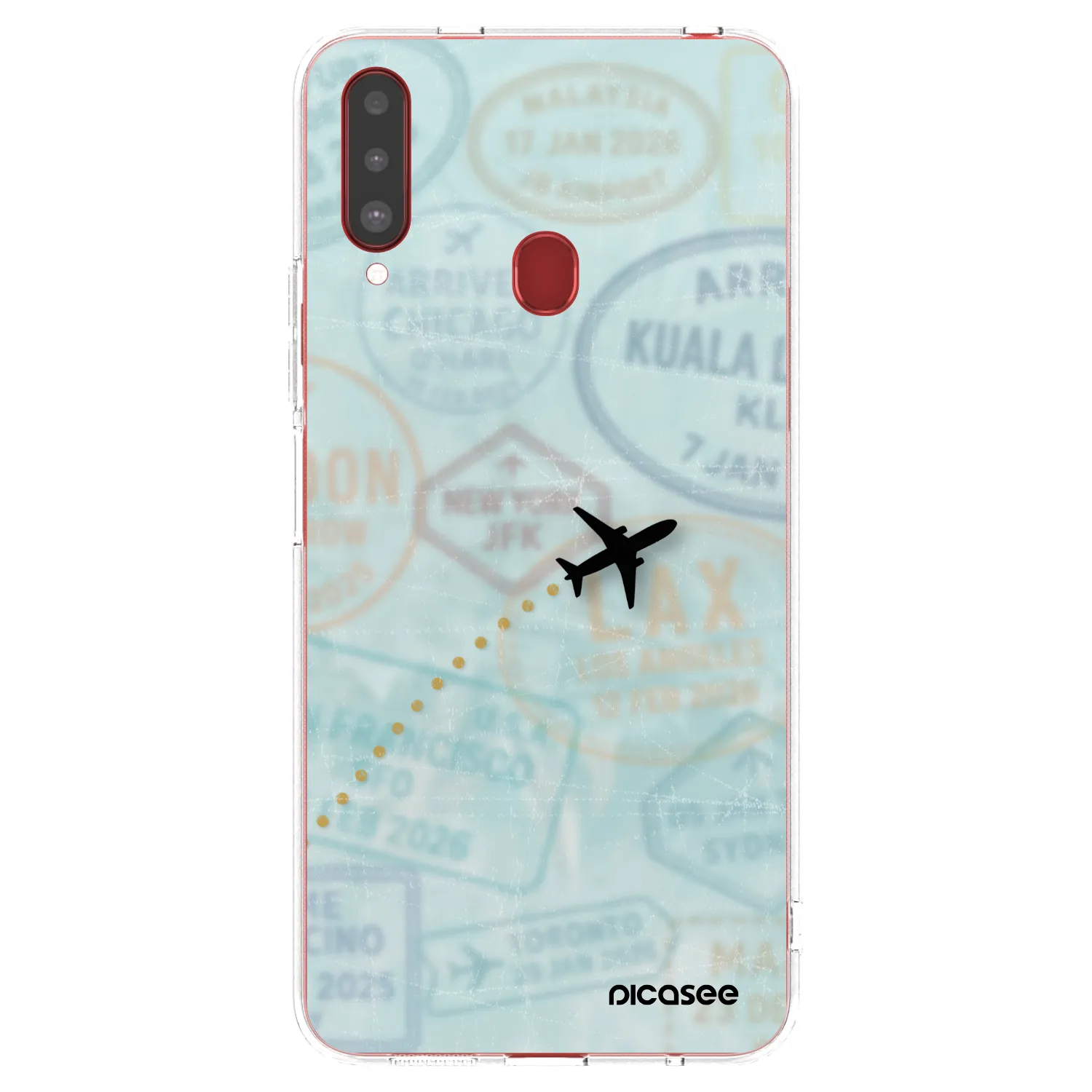 Picasee husă transparentă din silicon pentru Samsung Galaxy A20s - FLIGHT PATH