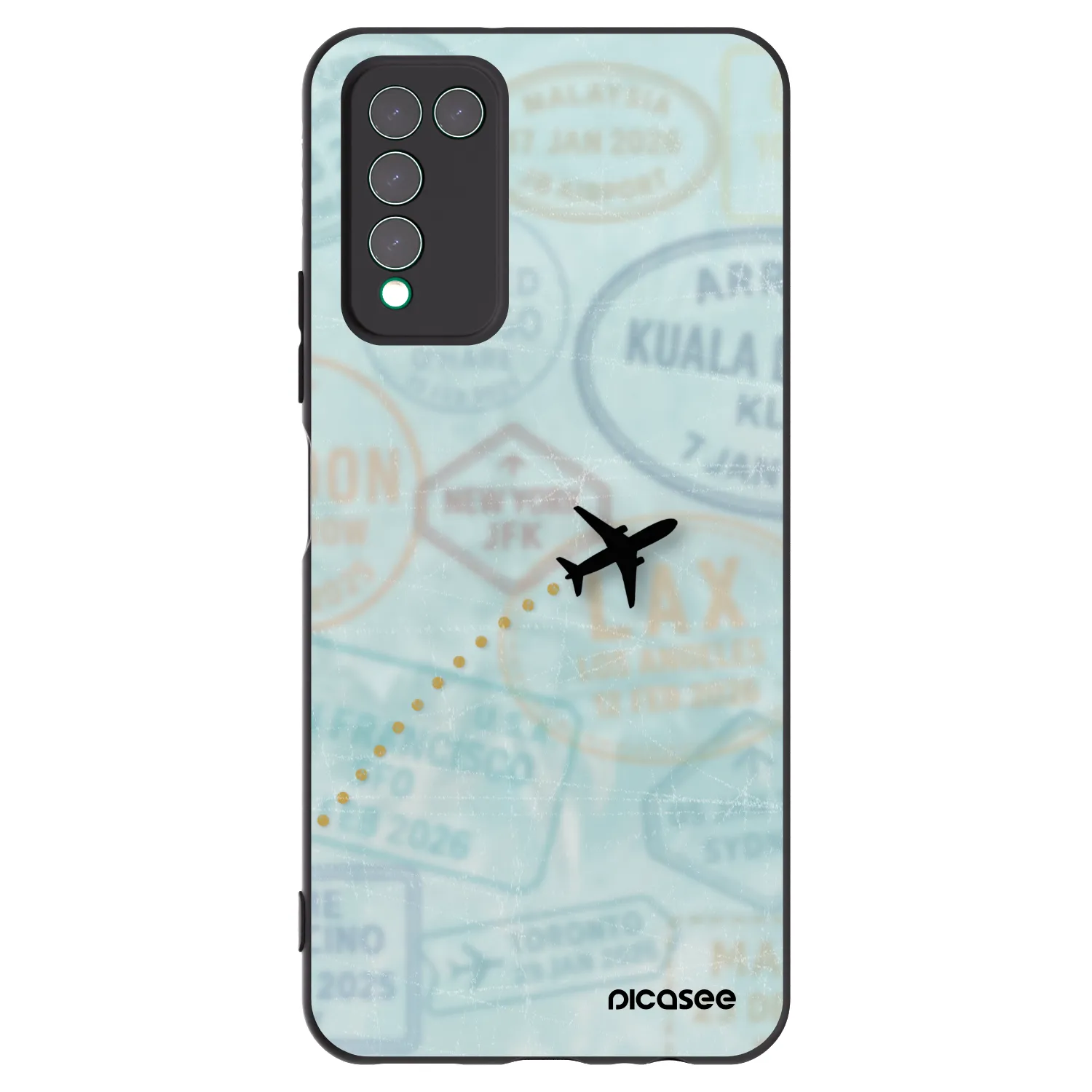 Picasee husă neagră din silicon pentru Honor 10X Lite - FLIGHT PATH
