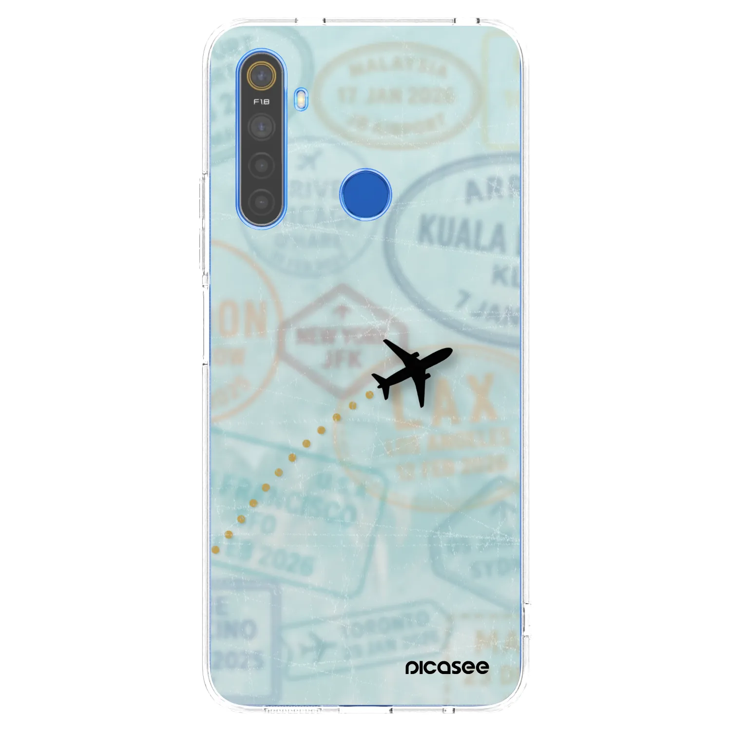Picasee husă transparentă din silicon pentru Realme 5 - FLIGHT PATH