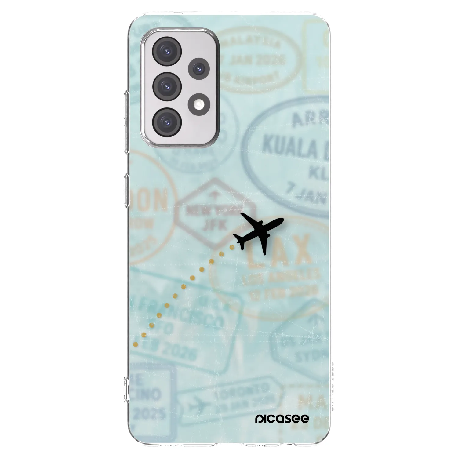 Picasee husă transparentă din silicon pentru Samsung Galaxy A52 5G A525F - FLIGHT PATH