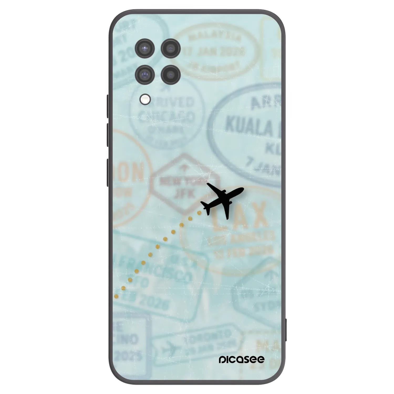 Picasee husă neagră din silicon pentru Samsung Galaxy A42 A426B - FLIGHT PATH