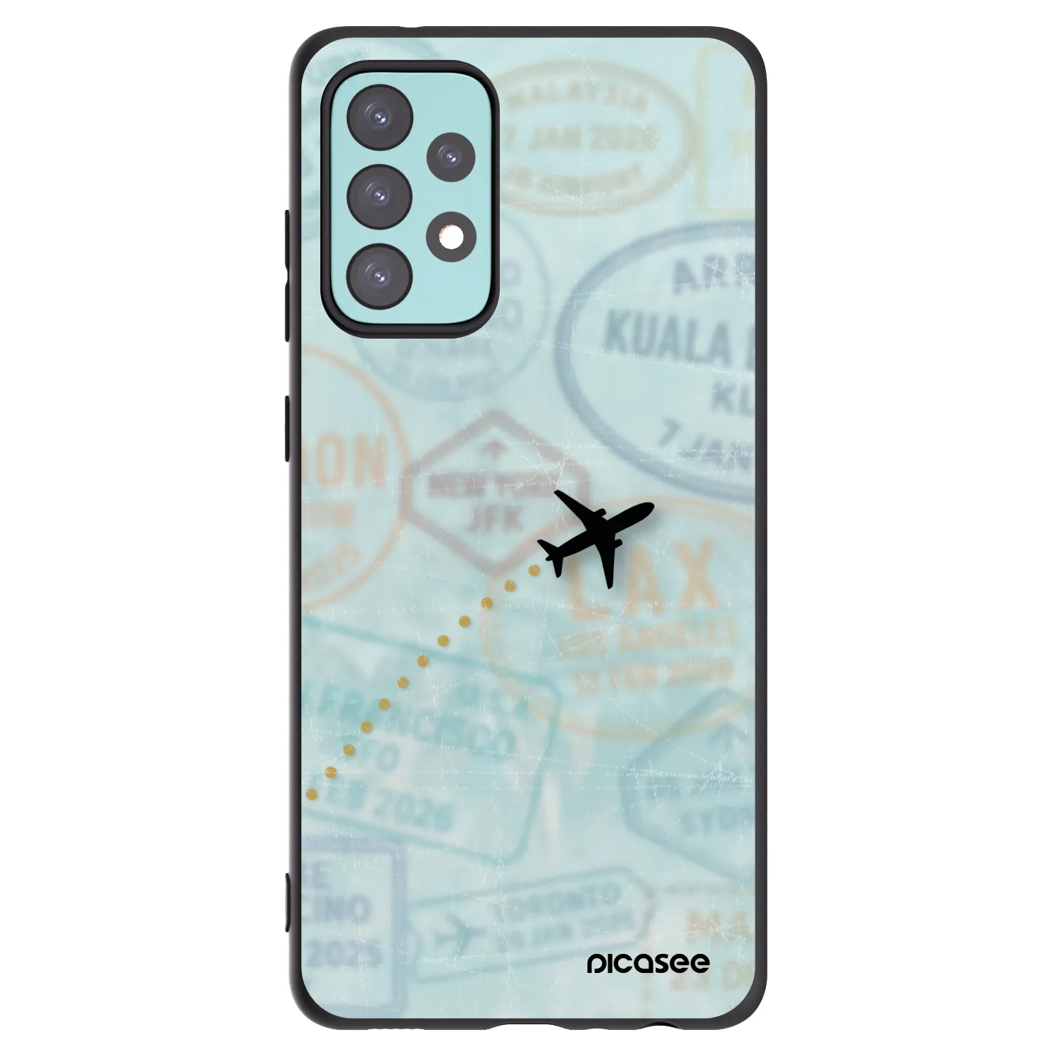 Picasee husă neagră din silicon pentru Samsung Galaxy A72 A725F - FLIGHT PATH