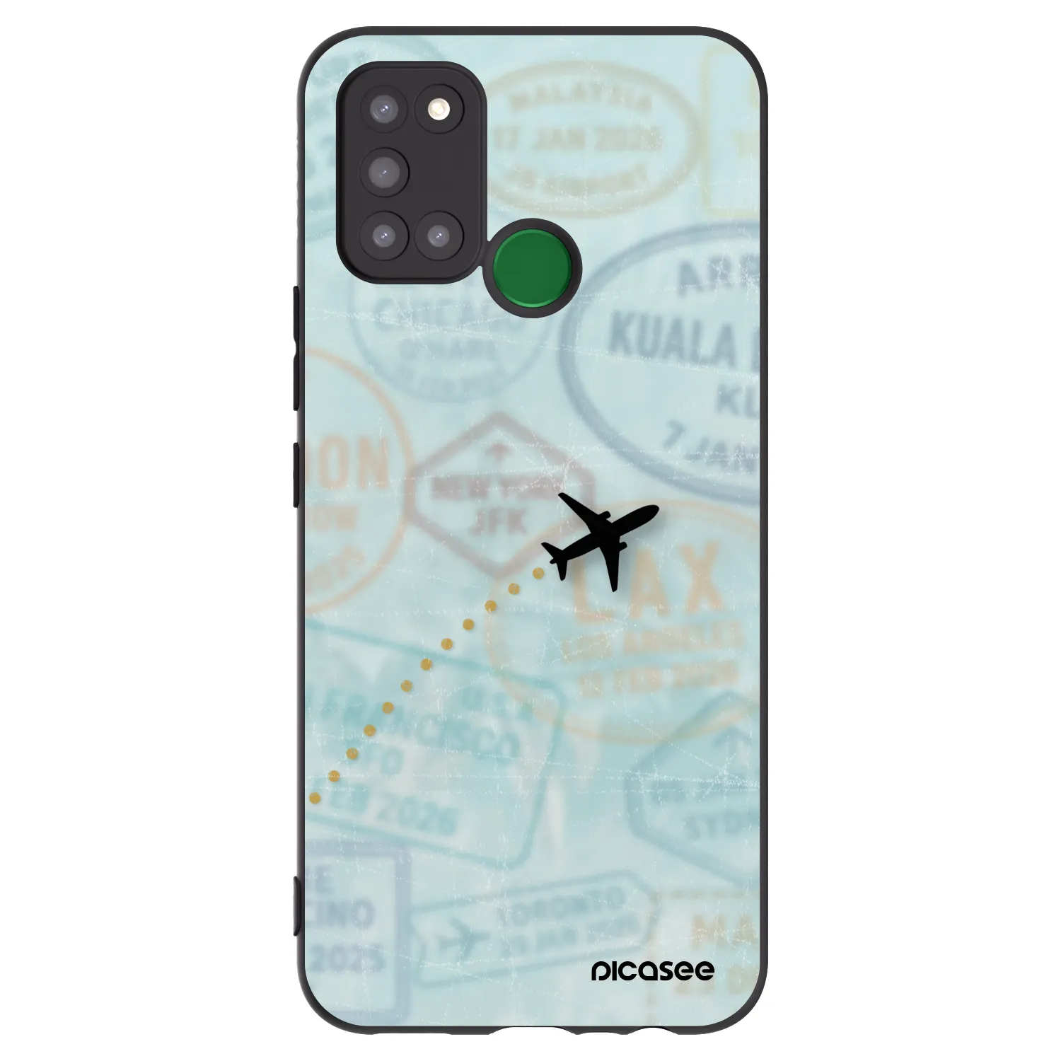 Picasee husă neagră din silicon pentru Realme 7i - FLIGHT PATH