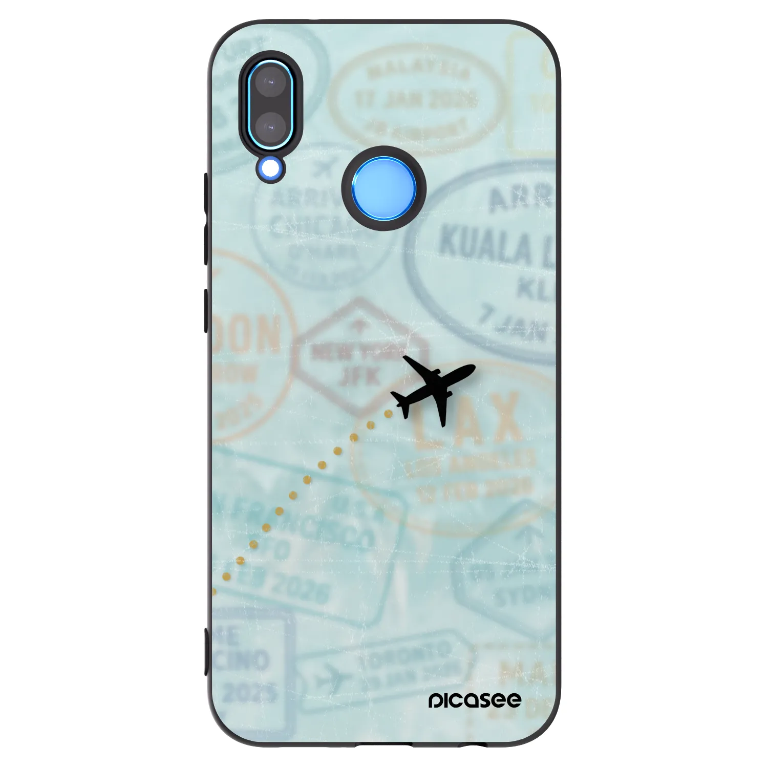 Picasee husă neagră din silicon pentru Huawei P20 Lite - FLIGHT PATH