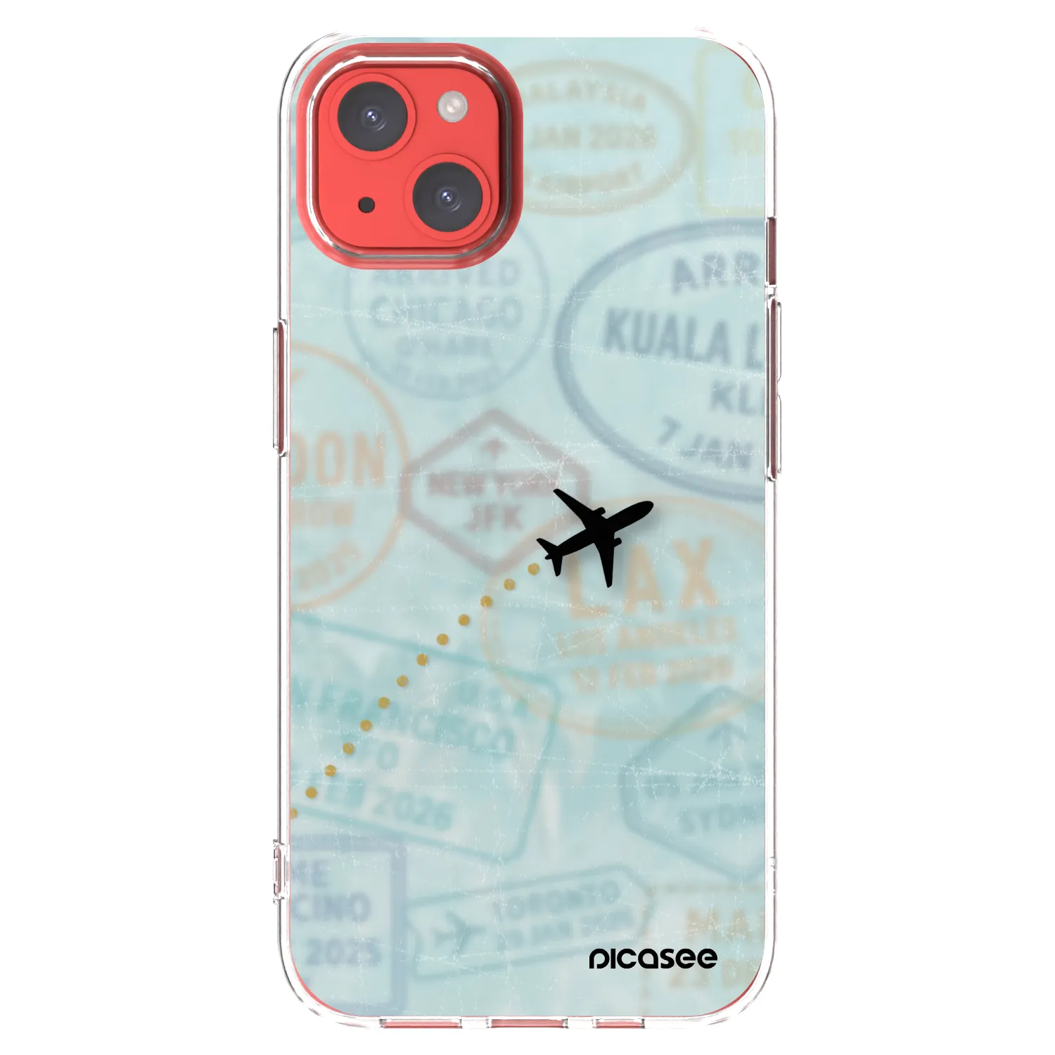 Picasee husă transparentă din silicon pentru Apple iPhone 13 - FLIGHT PATH
