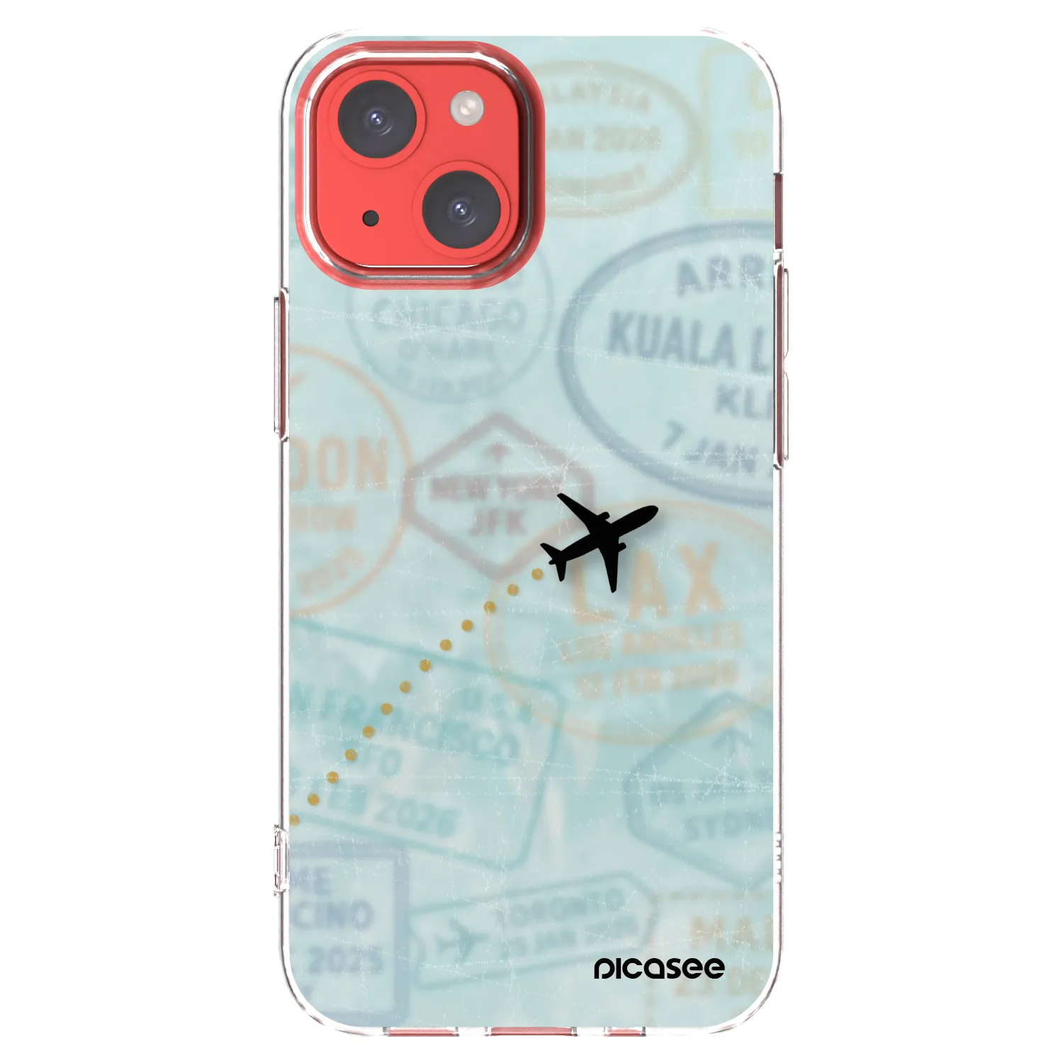 Picasee husă transparentă din silicon pentru Apple iPhone 13 mini - FLIGHT PATH