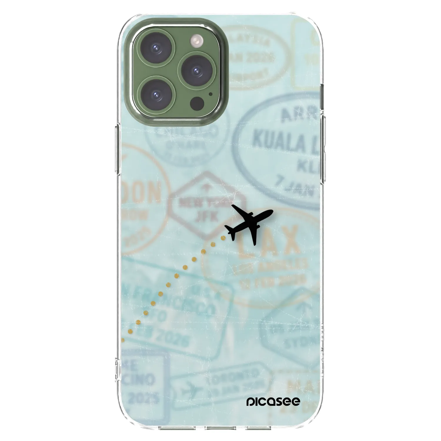 Picasee husă transparentă din silicon pentru Apple iPhone 13 Pro Max - FLIGHT PATH