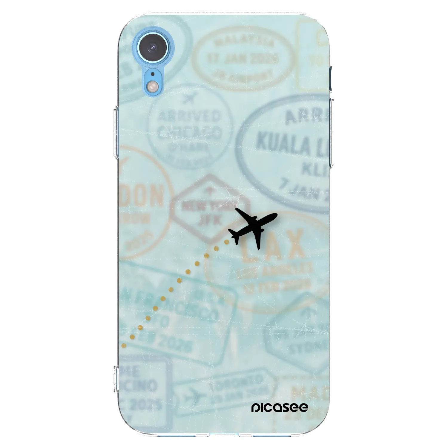Picasee husă transparentă din silicon pentru Apple iPhone XR - FLIGHT PATH
