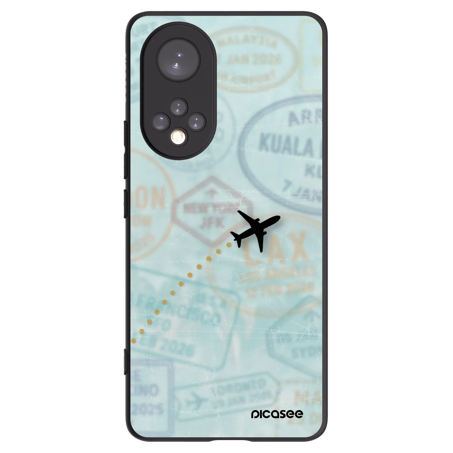 Picasee husă neagră din silicon pentru Honor 50 5G - FLIGHT PATH