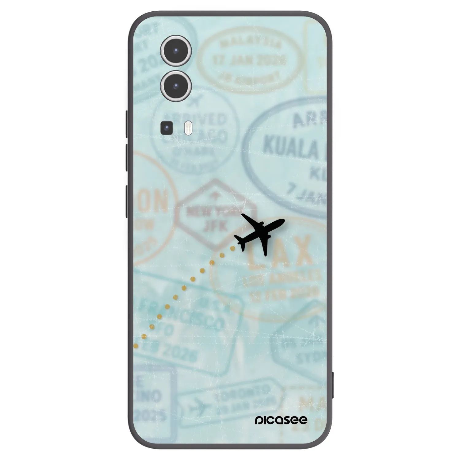 Picasee husă neagră din silicon pentru Vivo Y72 5G - FLIGHT PATH