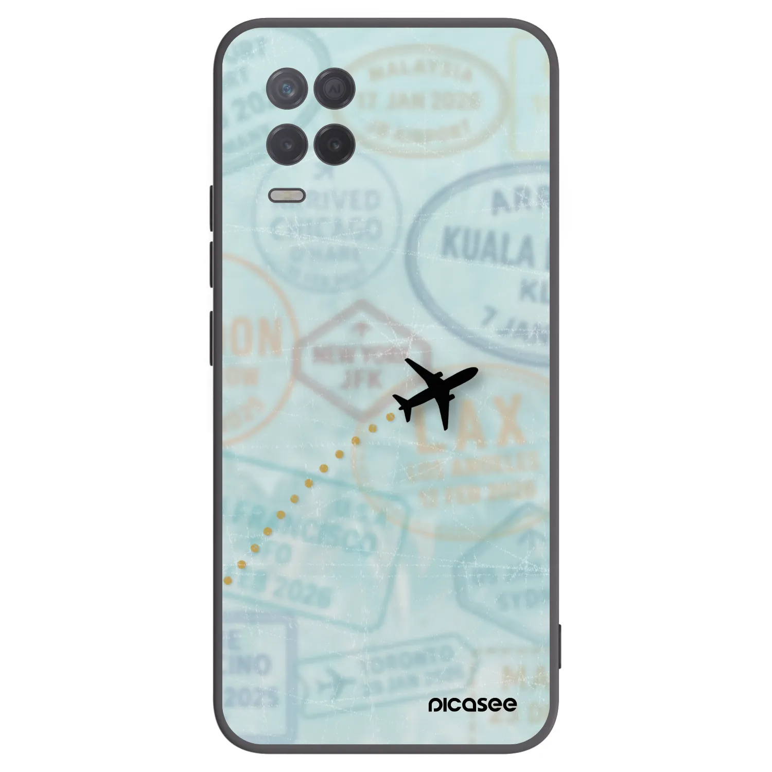 Picasee husă neagră din silicon pentru Realme 8 5G - FLIGHT PATH