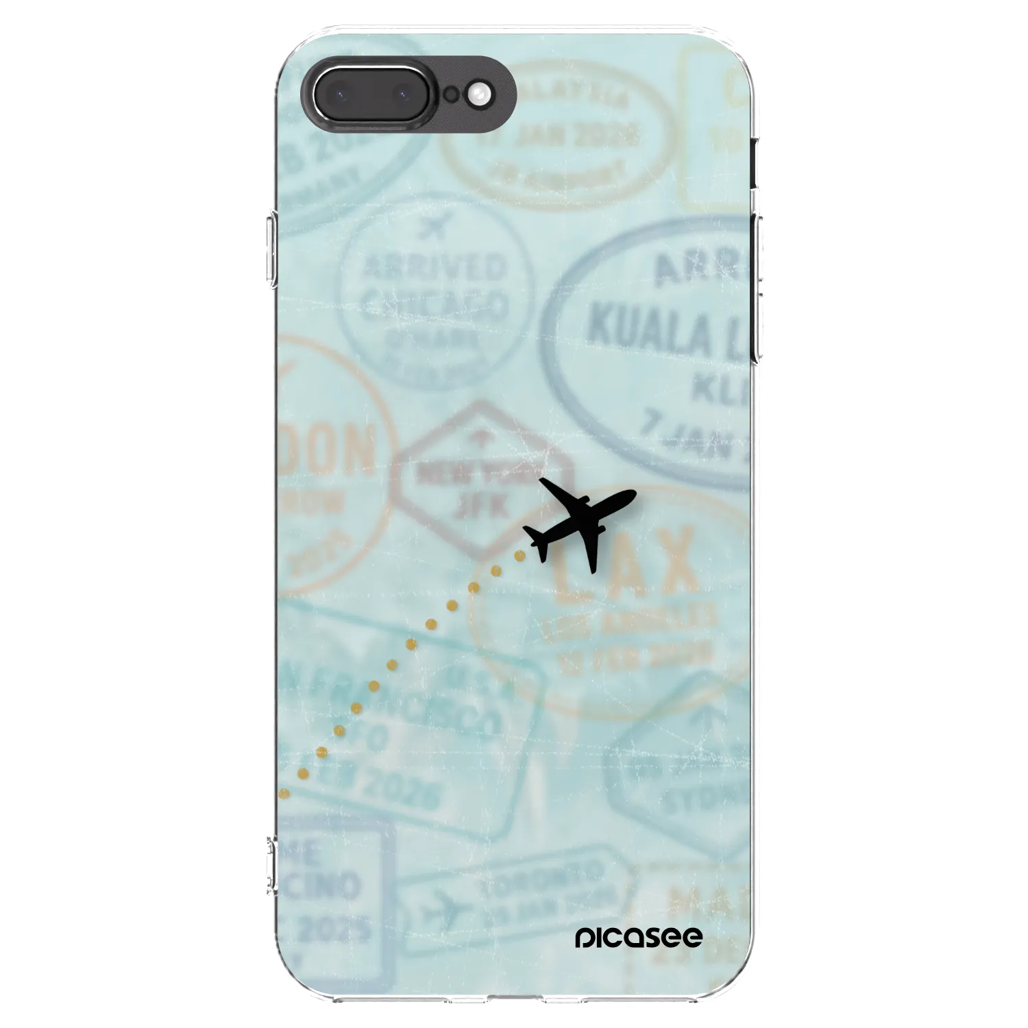 Picasee husă transparentă din silicon pentru Apple iPhone 7 Plus - FLIGHT PATH