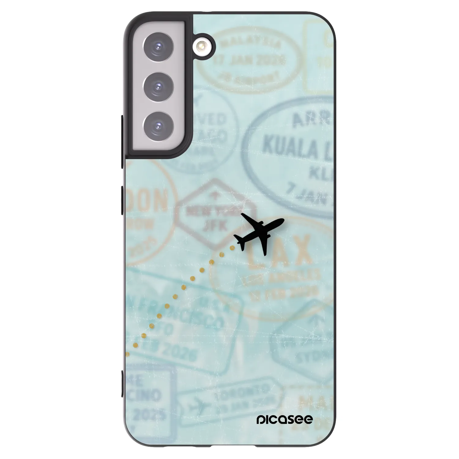 Picasee husă neagră din silicon pentru Samsung Galaxy S22+ 5G - FLIGHT PATH