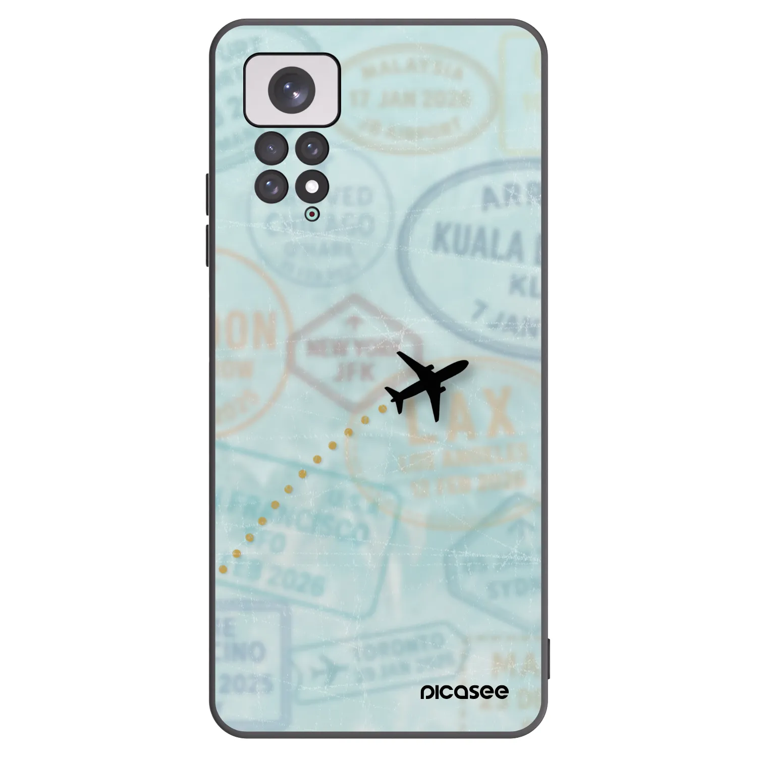 Picasee husă neagră din silicon pentru Xiaomi Redmi Note 11 - FLIGHT PATH