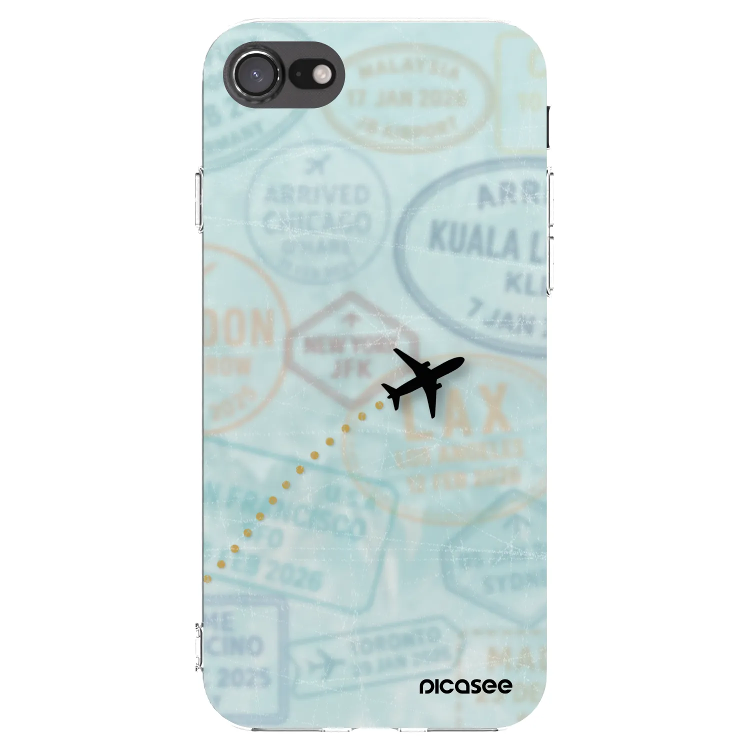 Picasee husă transparentă din silicon pentru Apple iPhone SE 2022 - FLIGHT PATH