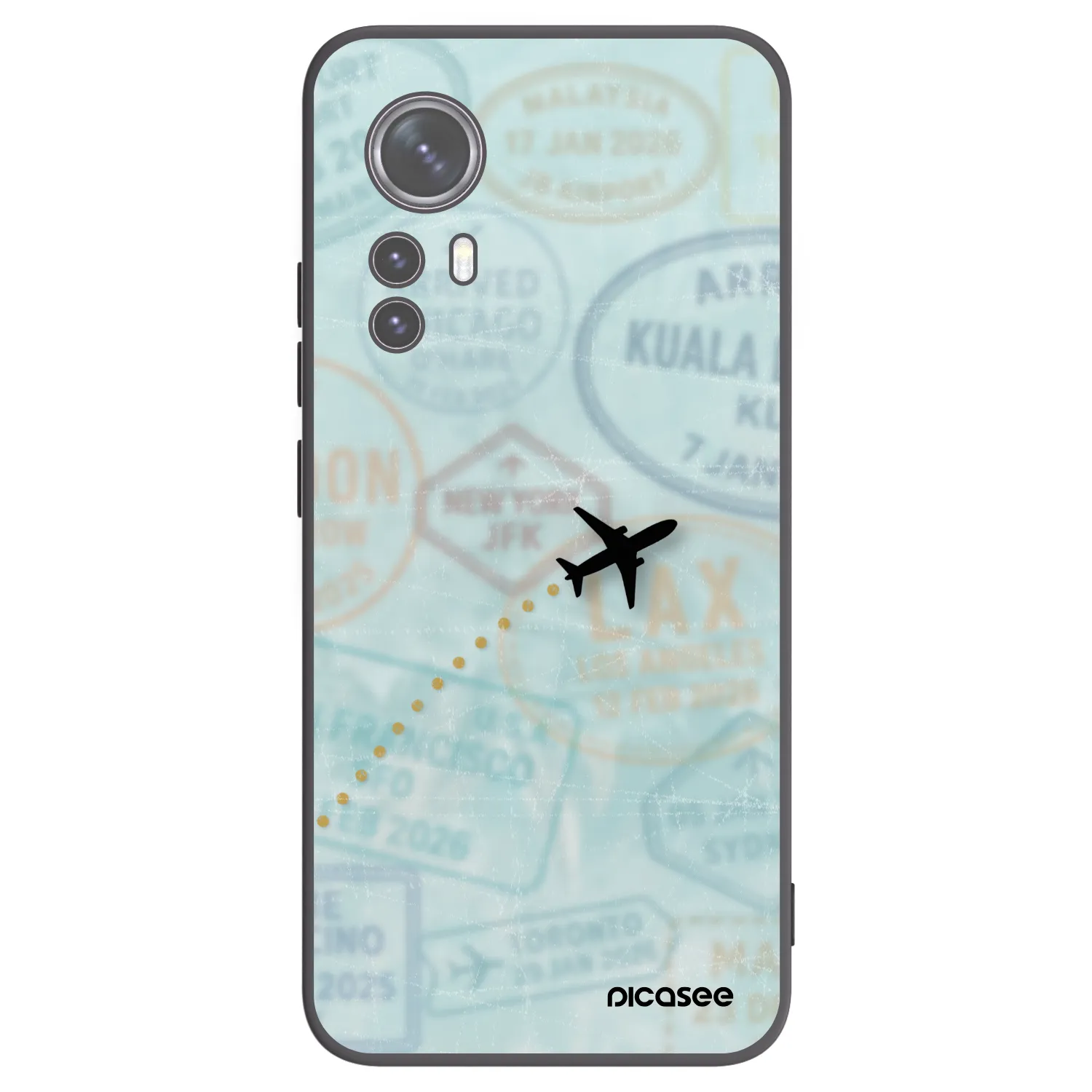 Picasee husă neagră din silicon pentru Xiaomi 12 - FLIGHT PATH