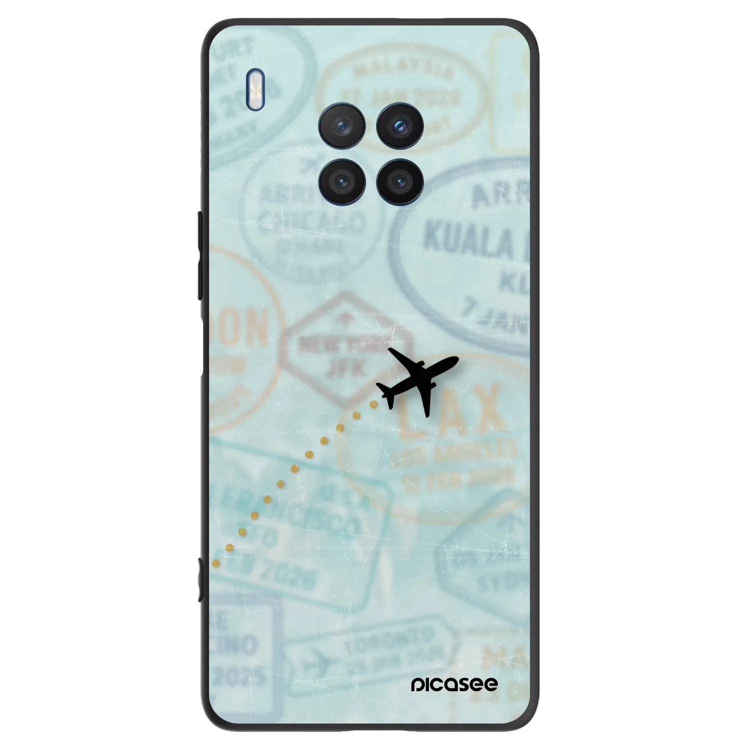 Picasee husă neagră din silicon pentru Honor 50 Lite - FLIGHT PATH
