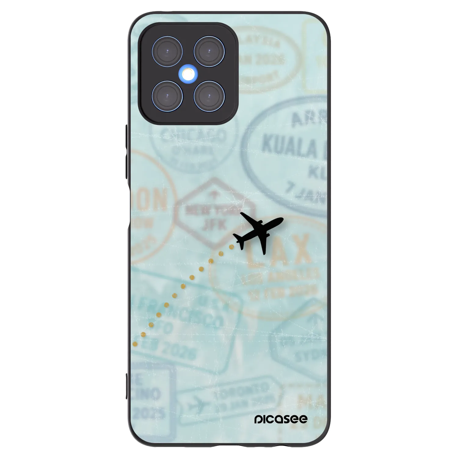 Picasee husă neagră din silicon pentru Honor X8 4G - FLIGHT PATH