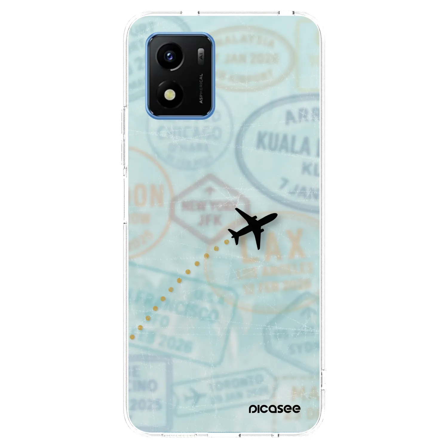 Picasee husă transparentă din silicon pentru Vivo Y01 - FLIGHT PATH