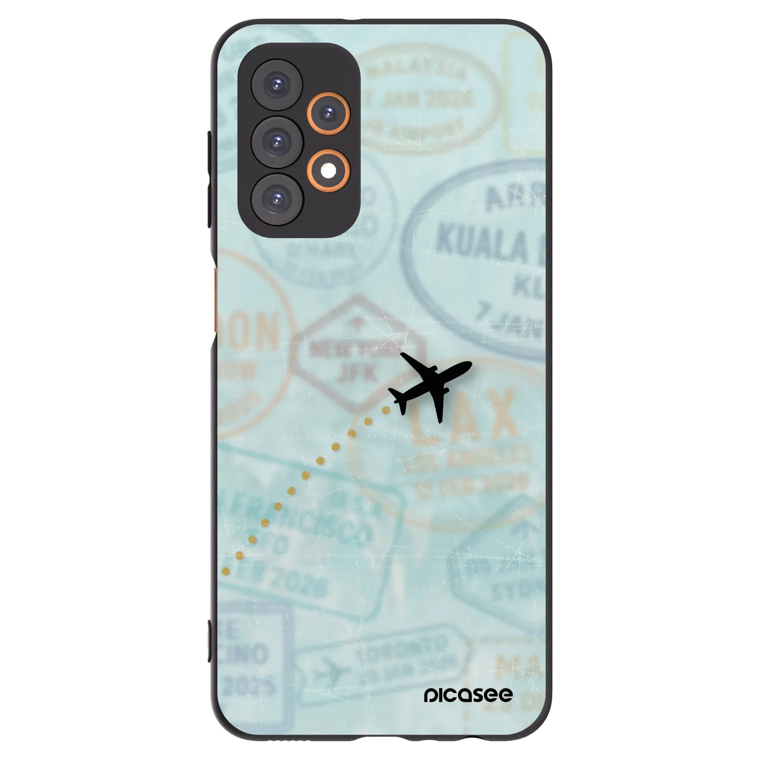Picasee husă neagră din silicon pentru Samsung Galaxy A23 A235F 4G - FLIGHT PATH