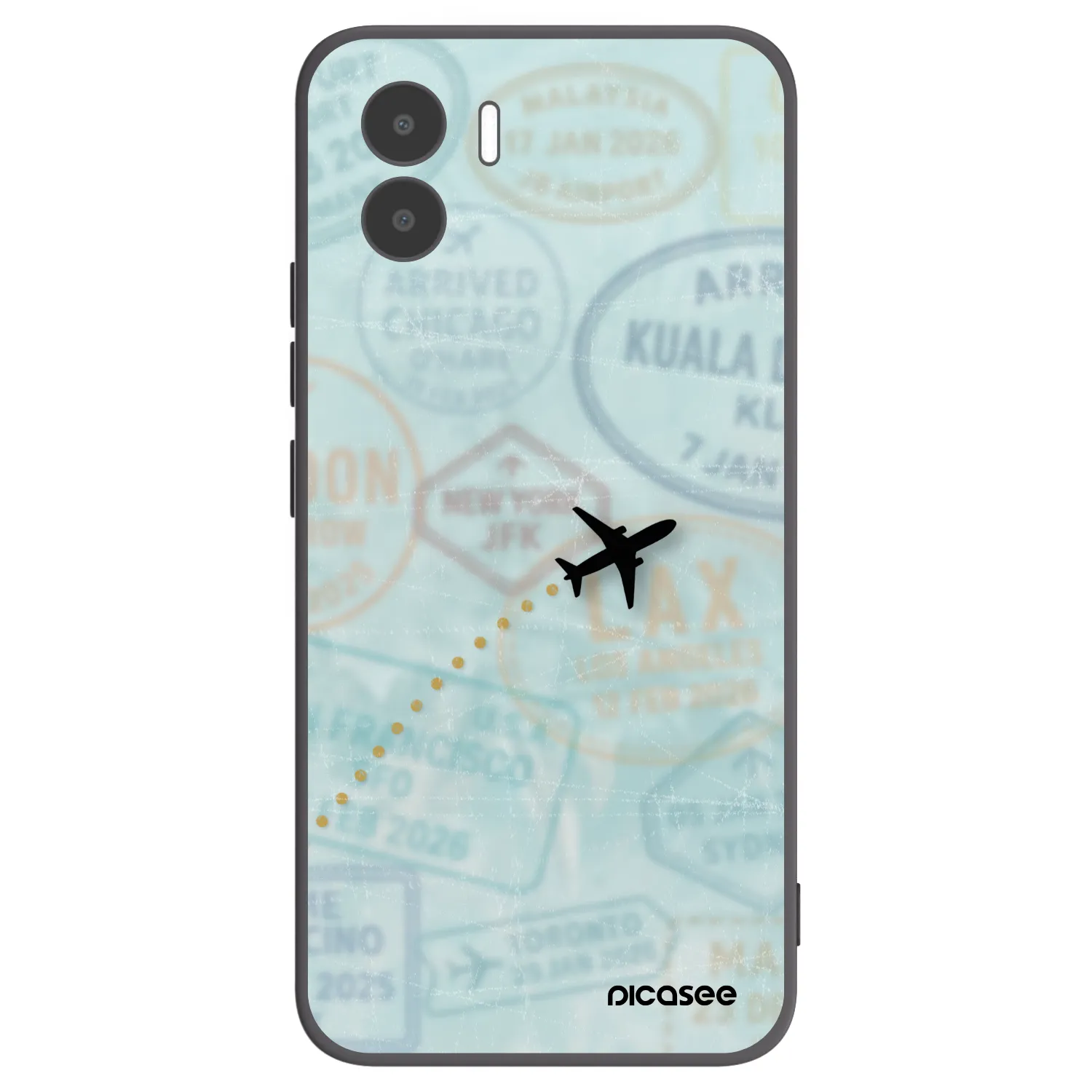 Picasee husă neagră din silicon pentru Xiaomi Redmi A1 - FLIGHT PATH