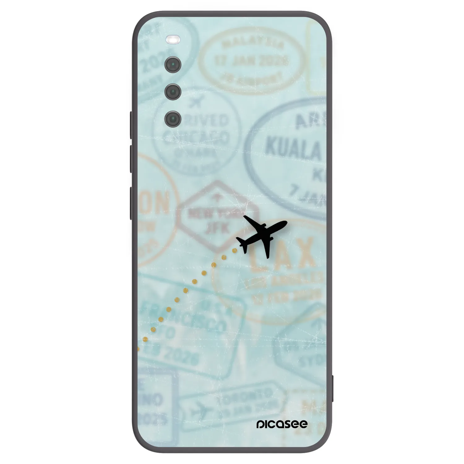 Picasee husă neagră din silicon pentru Sony Xperia 10 III - FLIGHT PATH