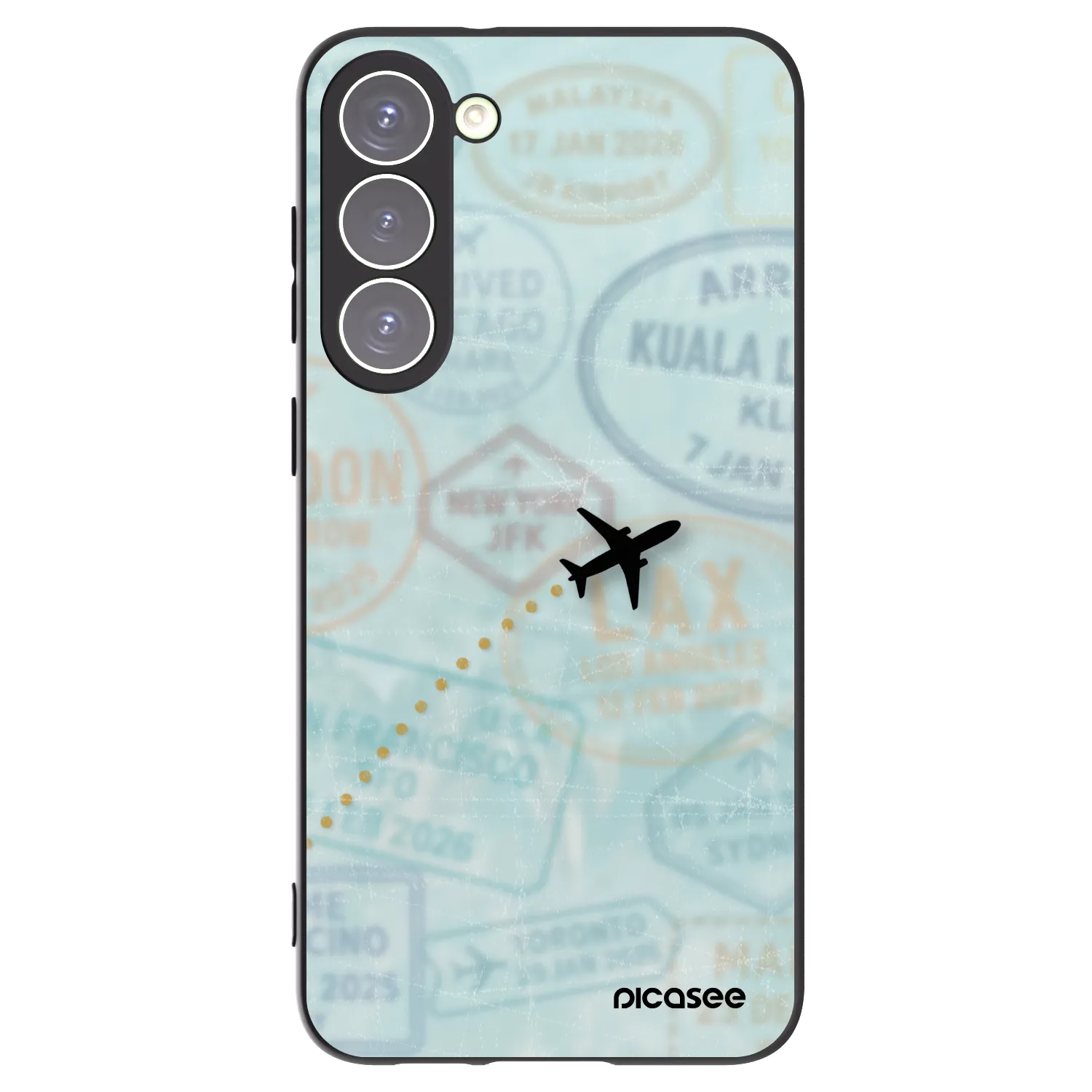 Picasee husă neagră din silicon pentru Samsung Galaxy S23+ 5G - FLIGHT PATH