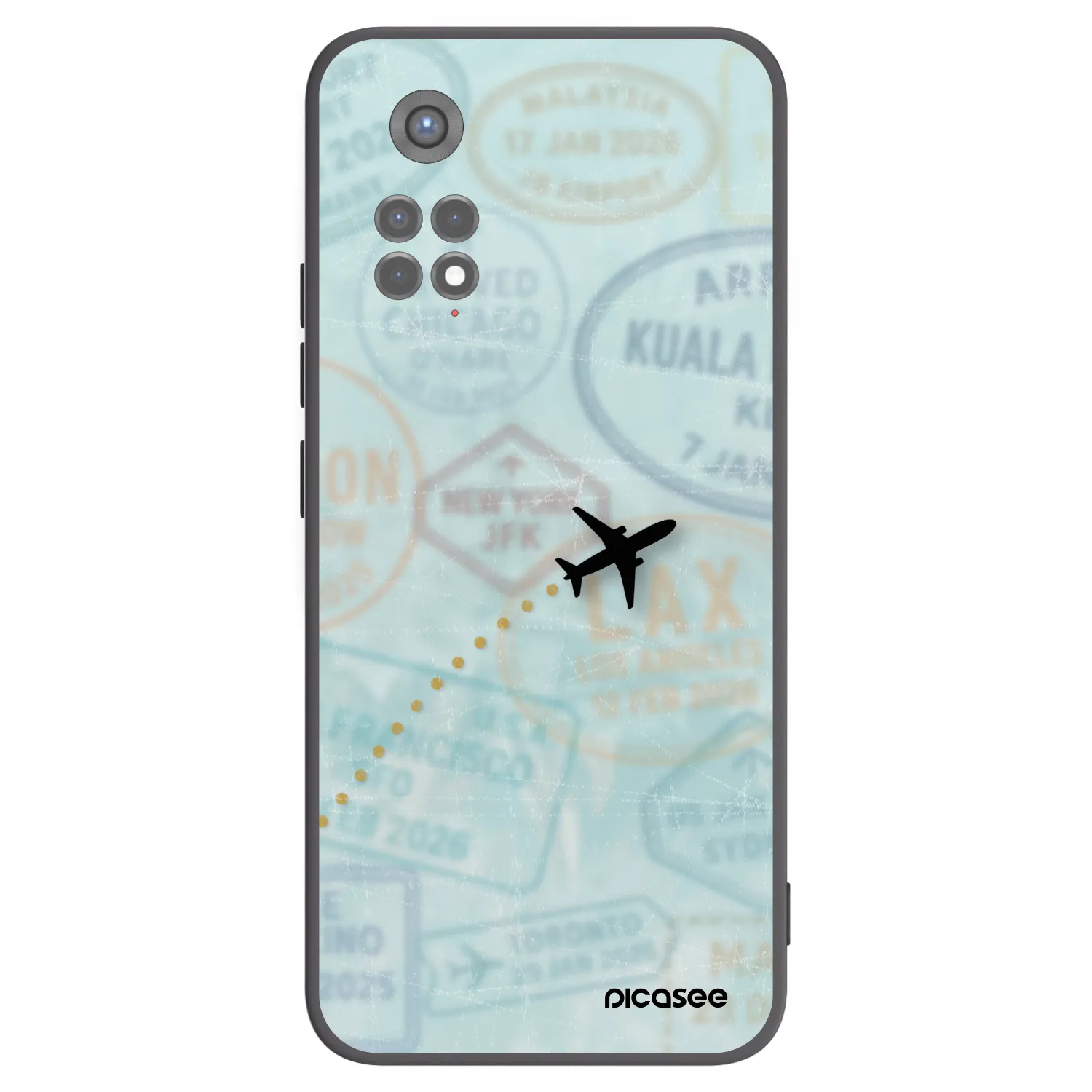 Picasee husă neagră din silicon pentru Xiaomi Redmi Note 11S 5G - FLIGHT PATH
