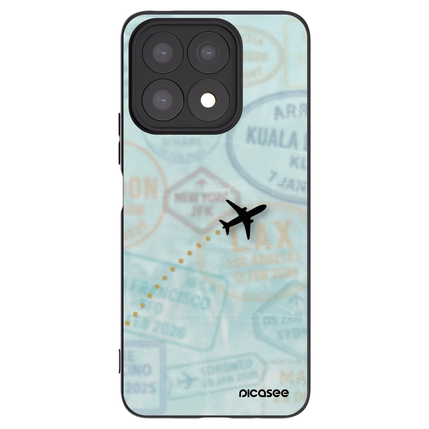 Picasee husă neagră din silicon pentru Honor X8a - FLIGHT PATH