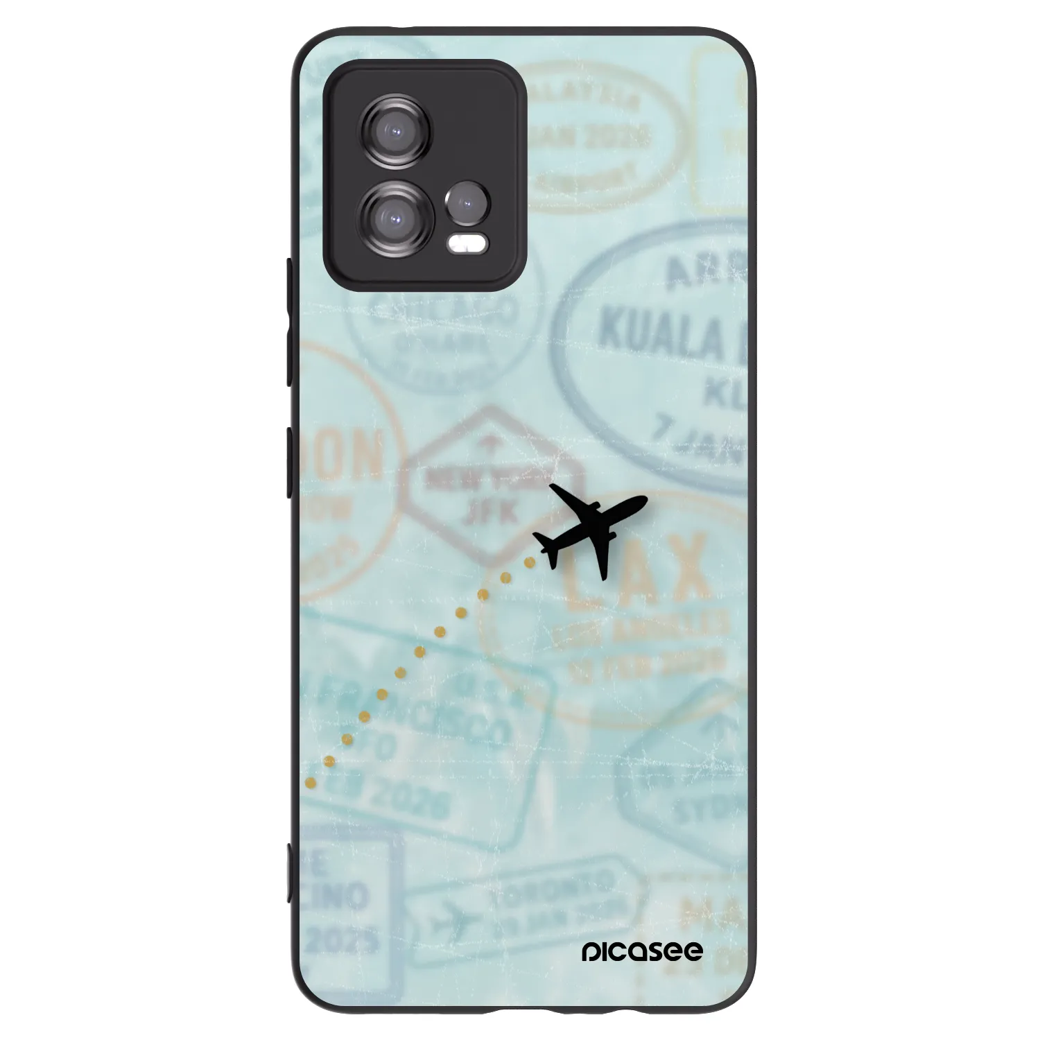 Picasee husă neagră din silicon pentru Motorola Moto G72 - FLIGHT PATH