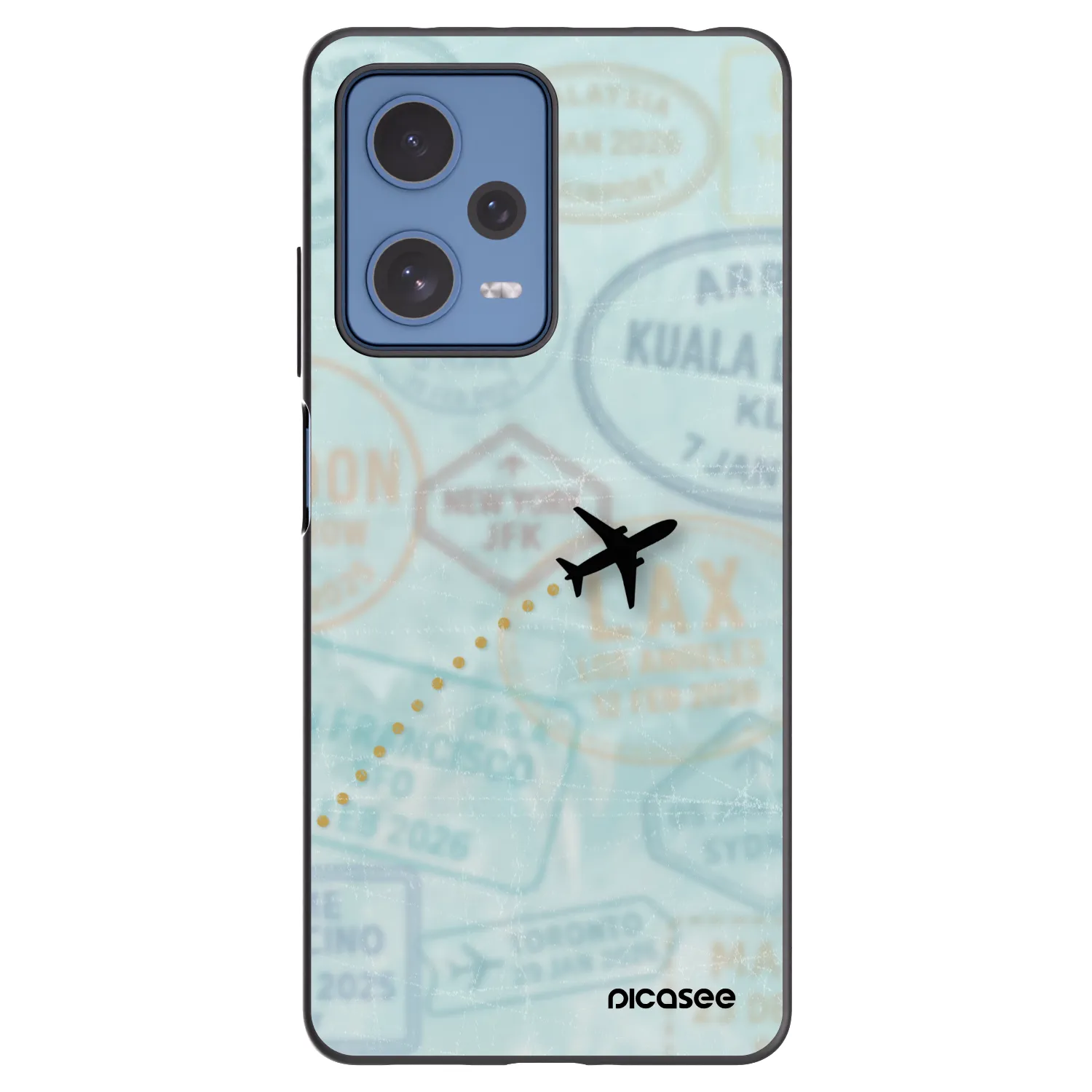 Picasee husă neagră din silicon pentru Xiaomi Redmi Note 12 Pro 5G - FLIGHT PATH