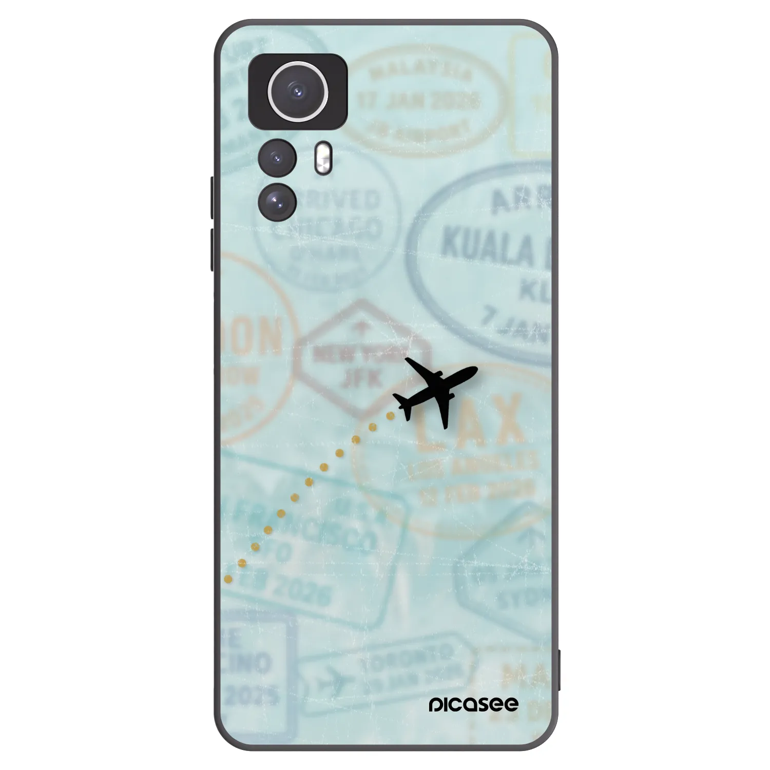 Picasee husă neagră din silicon pentru Xiaomi Redmi Note 12S - FLIGHT PATH