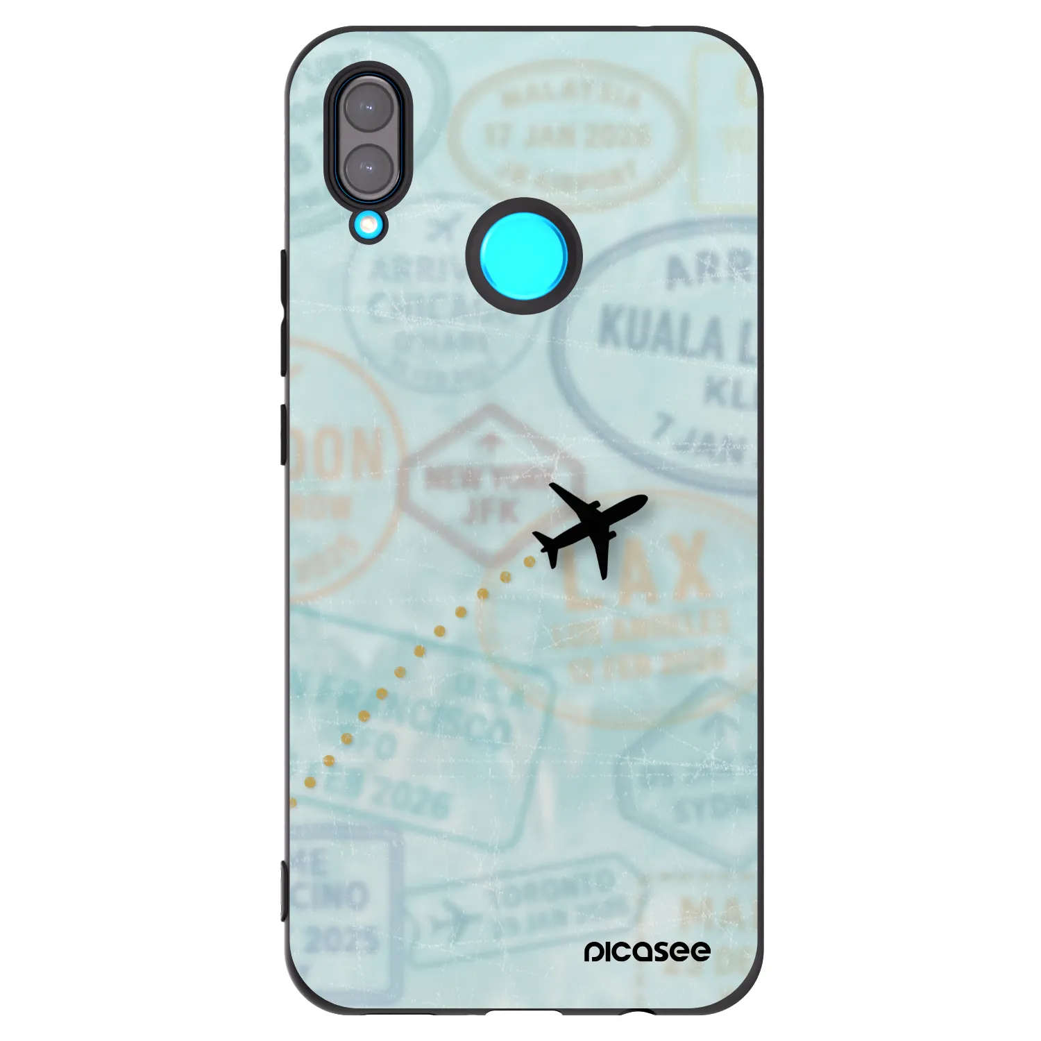 Picasee husă neagră din silicon pentru Huawei Nova 3i - FLIGHT PATH