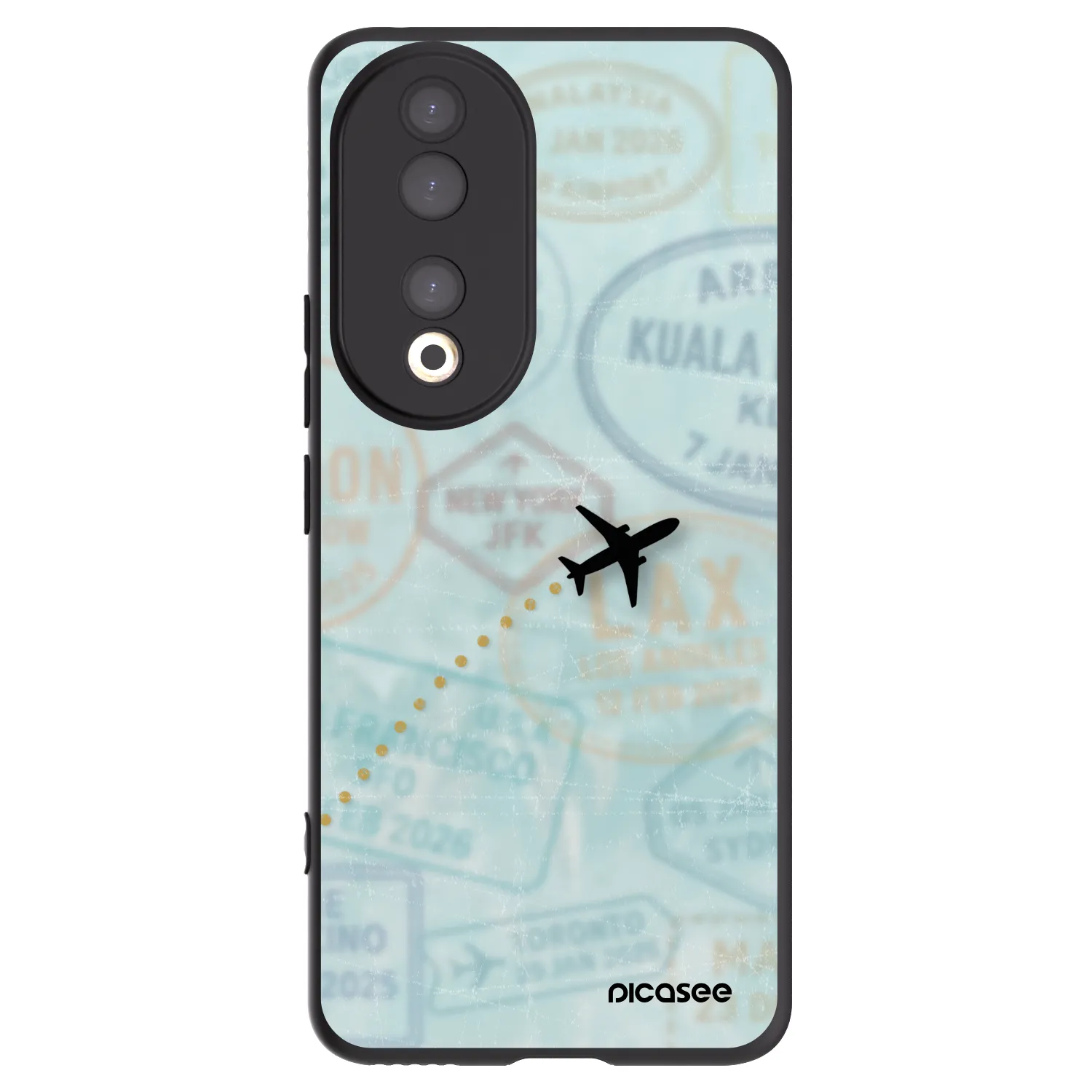 Picasee husă neagră din silicon pentru Honor 90 5G - FLIGHT PATH