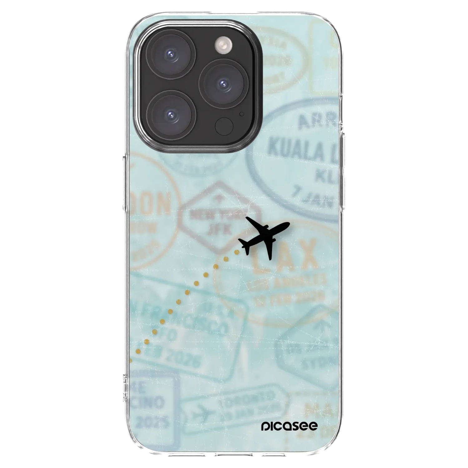 Picasee husă transparentă din silicon pentru Apple iPhone 15 Pro - FLIGHT PATH