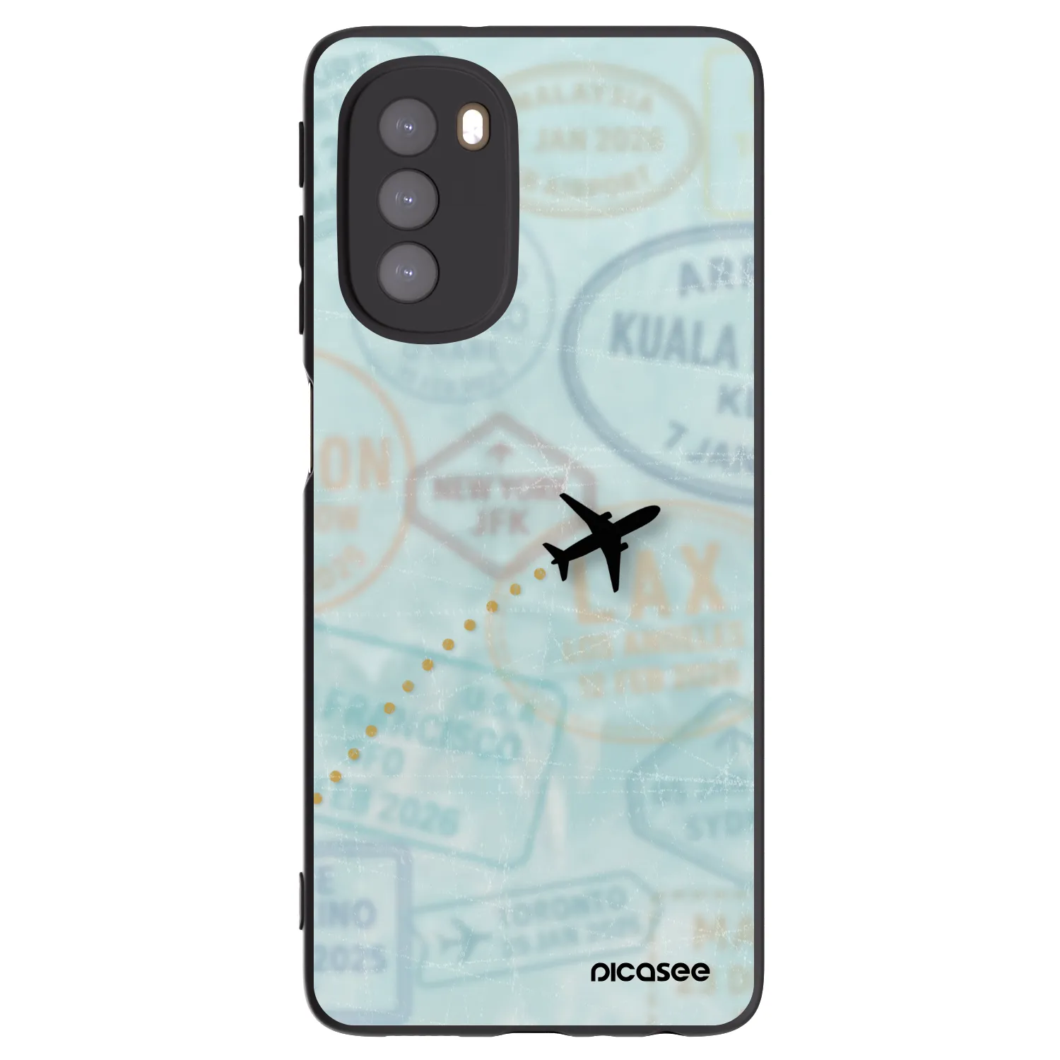 Picasee husă neagră din silicon pentru Motorola Moto G51 - FLIGHT PATH