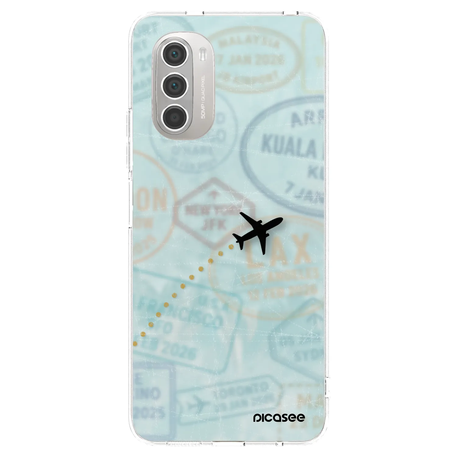 Picasee husă transparentă din silicon pentru Motorola Moto G51 - FLIGHT PATH