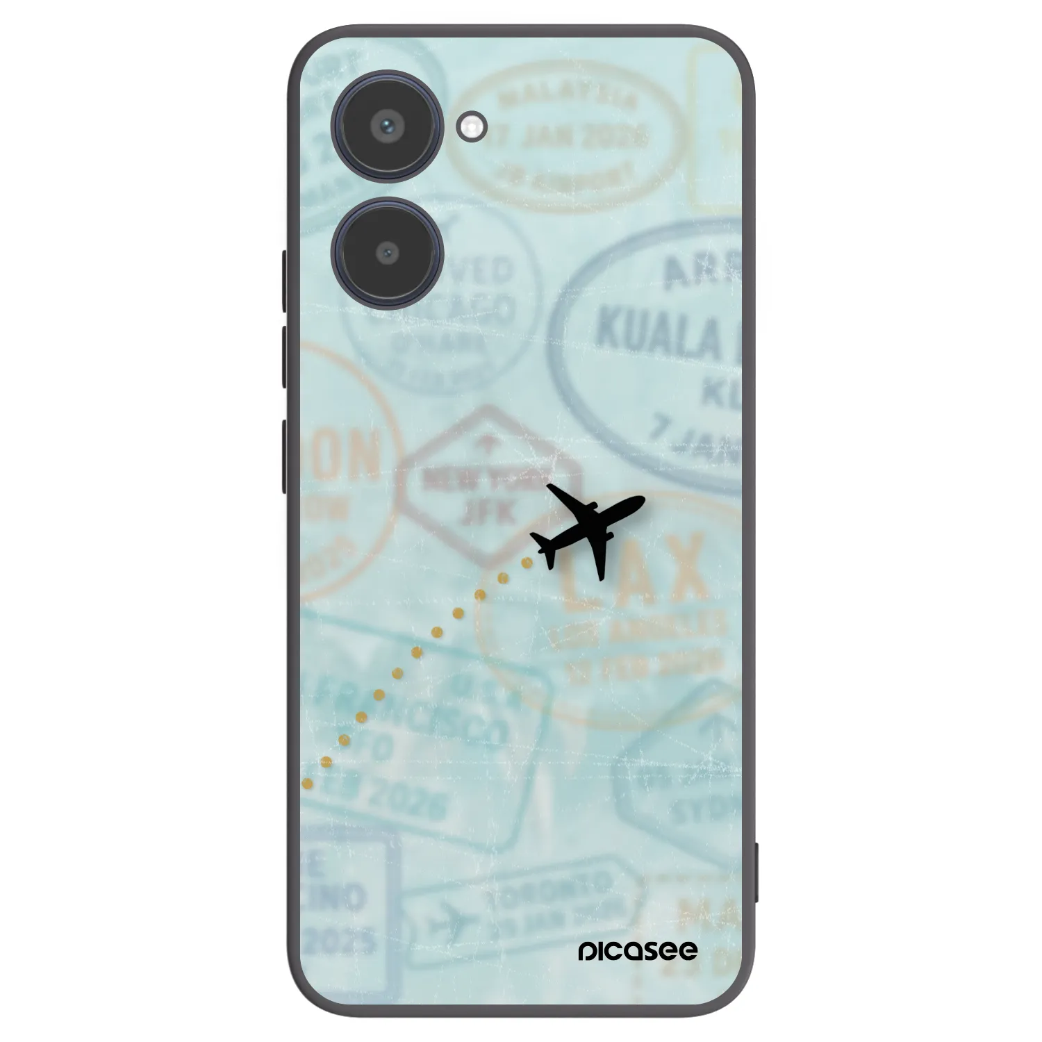 Picasee husă neagră din silicon pentru Realme 10 4G - FLIGHT PATH