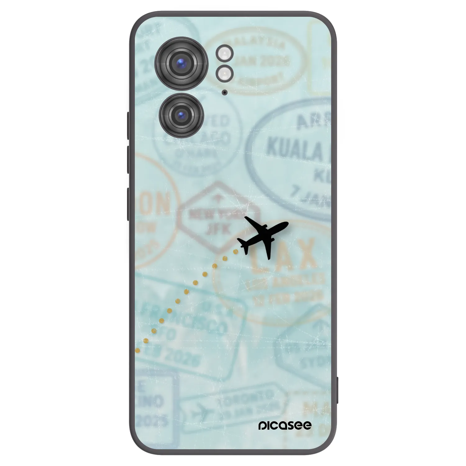 Picasee husă neagră din silicon pentru Motorola Edge 40 - FLIGHT PATH