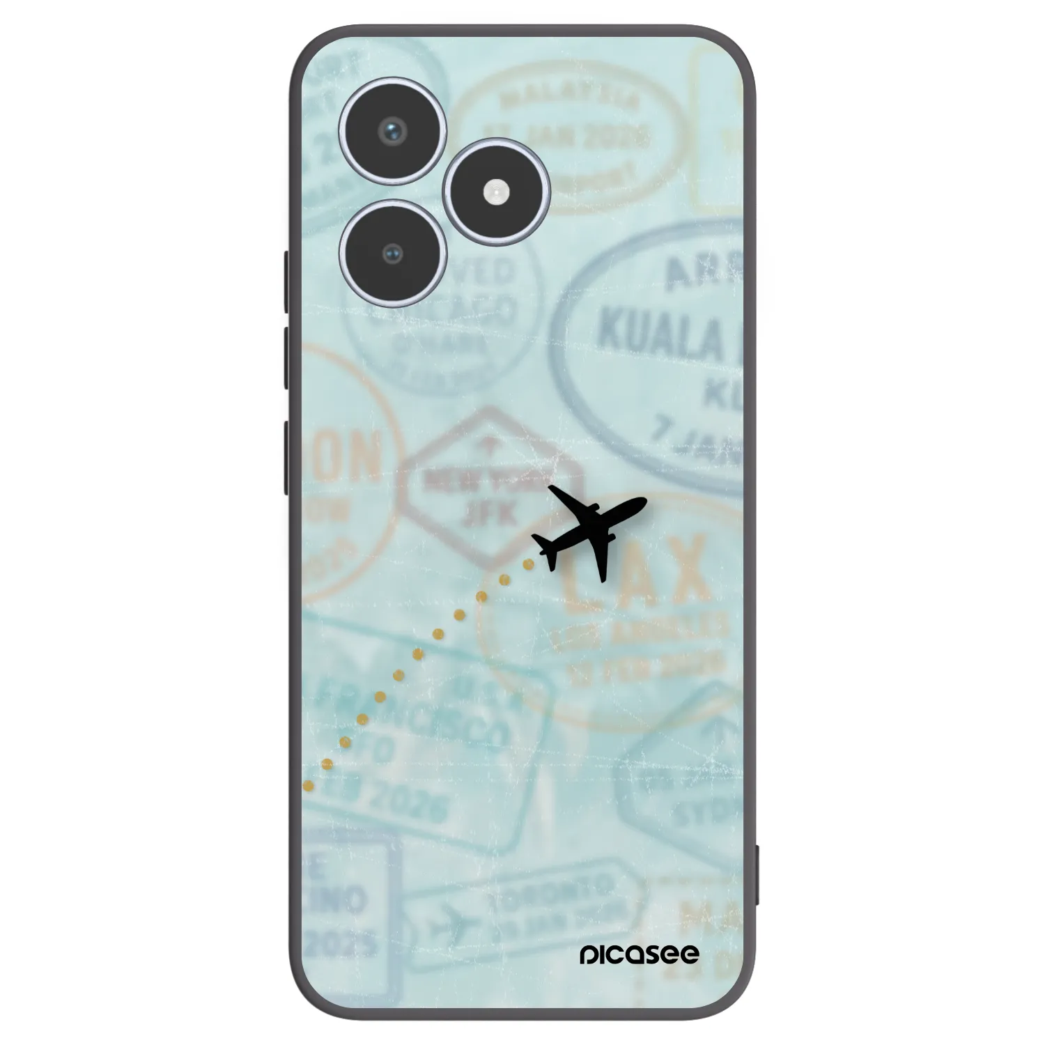Picasee husă neagră din silicon pentru Realme C53 - FLIGHT PATH