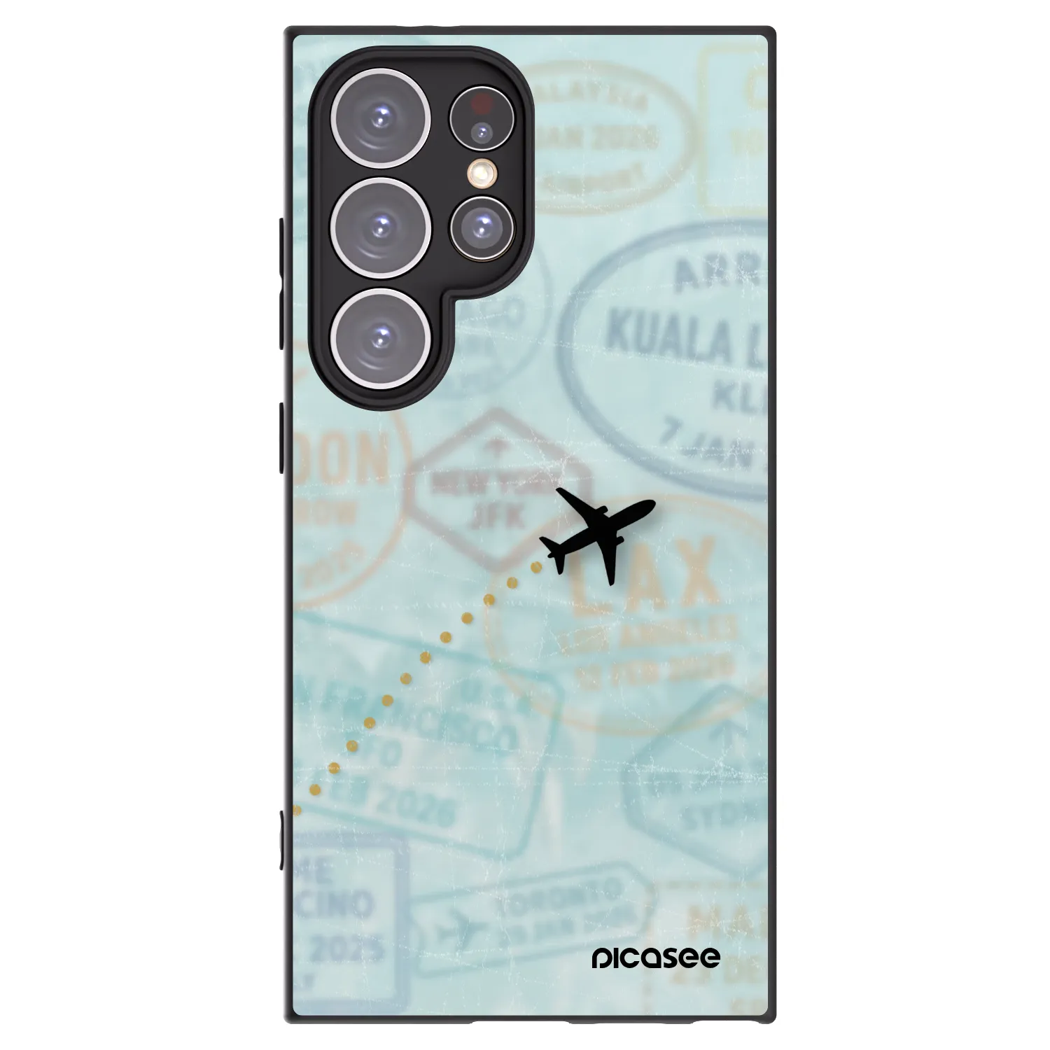 Picasee husă neagră din silicon pentru Samsung Galaxy S24 Ultra S928B 5G - FLIGHT PATH