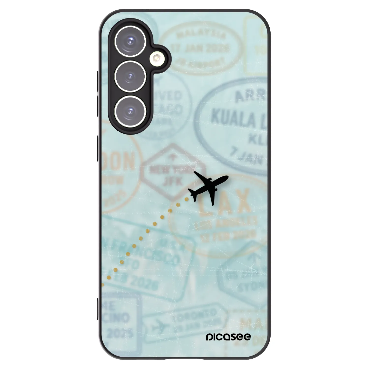 Picasee husă neagră din silicon pentru Samsung Galaxy S23 FE S711B - FLIGHT PATH
