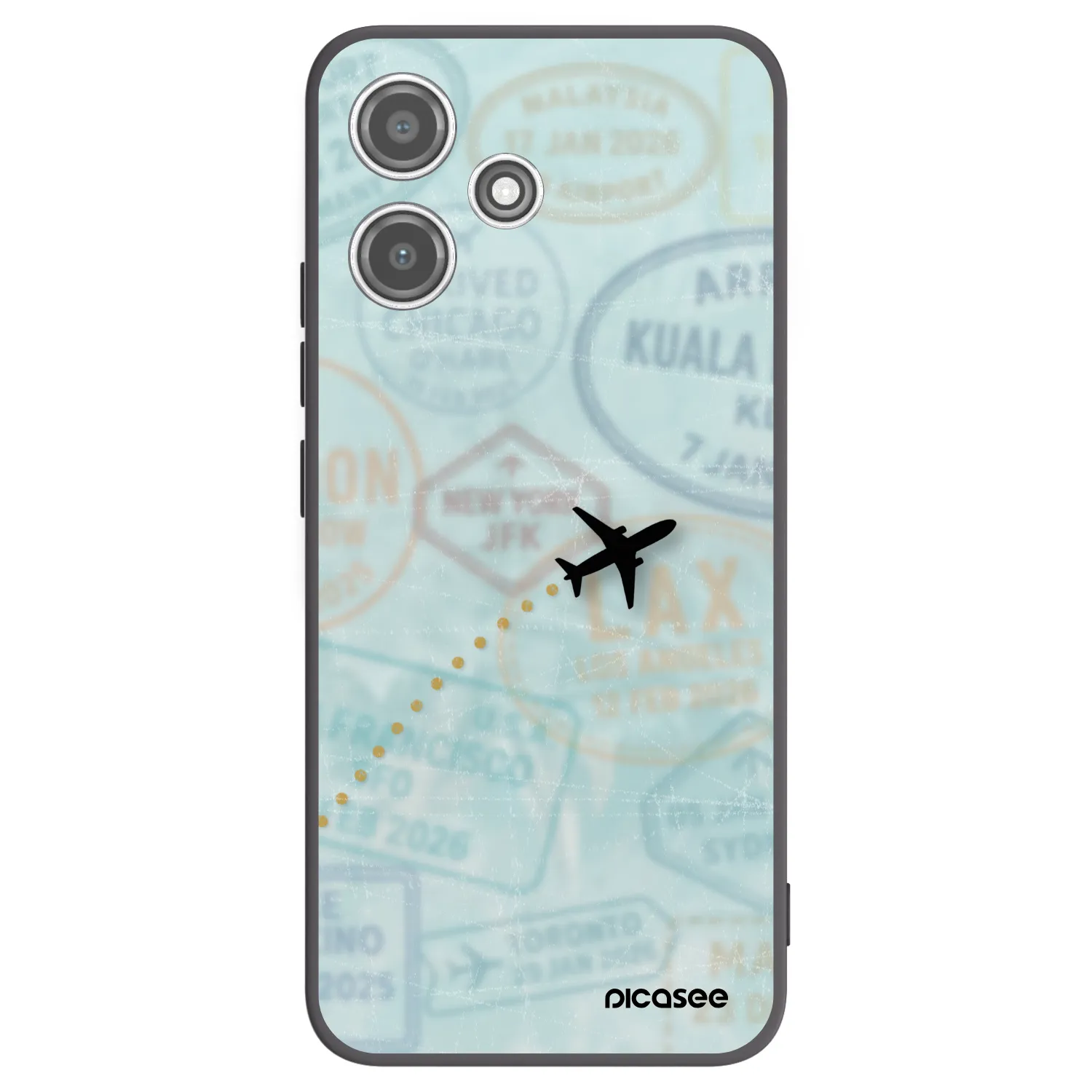 Picasee husă neagră din silicon pentru Xiaomi Redmi 12 5G - FLIGHT PATH