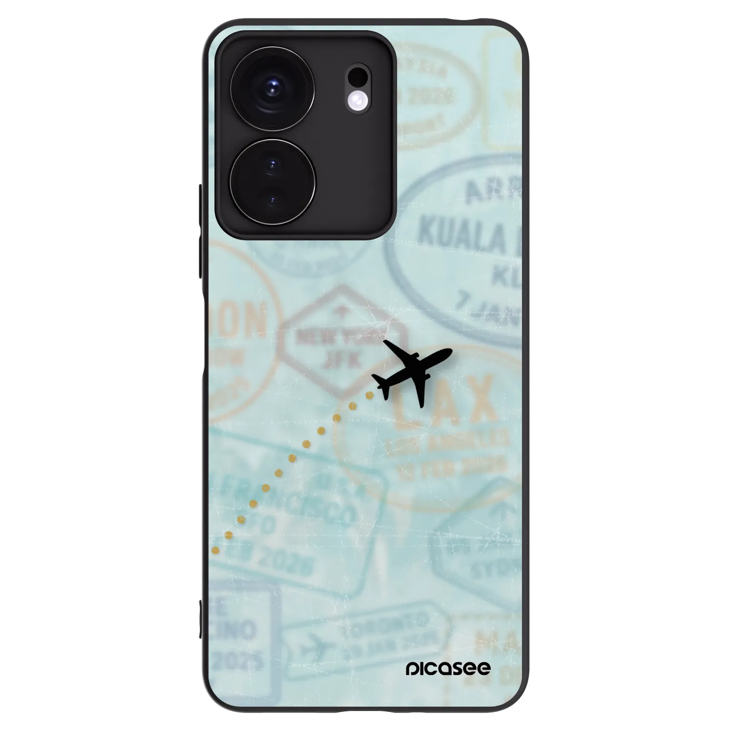 Picasee husă neagră din silicon pentru Xiaomi Redmi 13C 4G - FLIGHT PATH