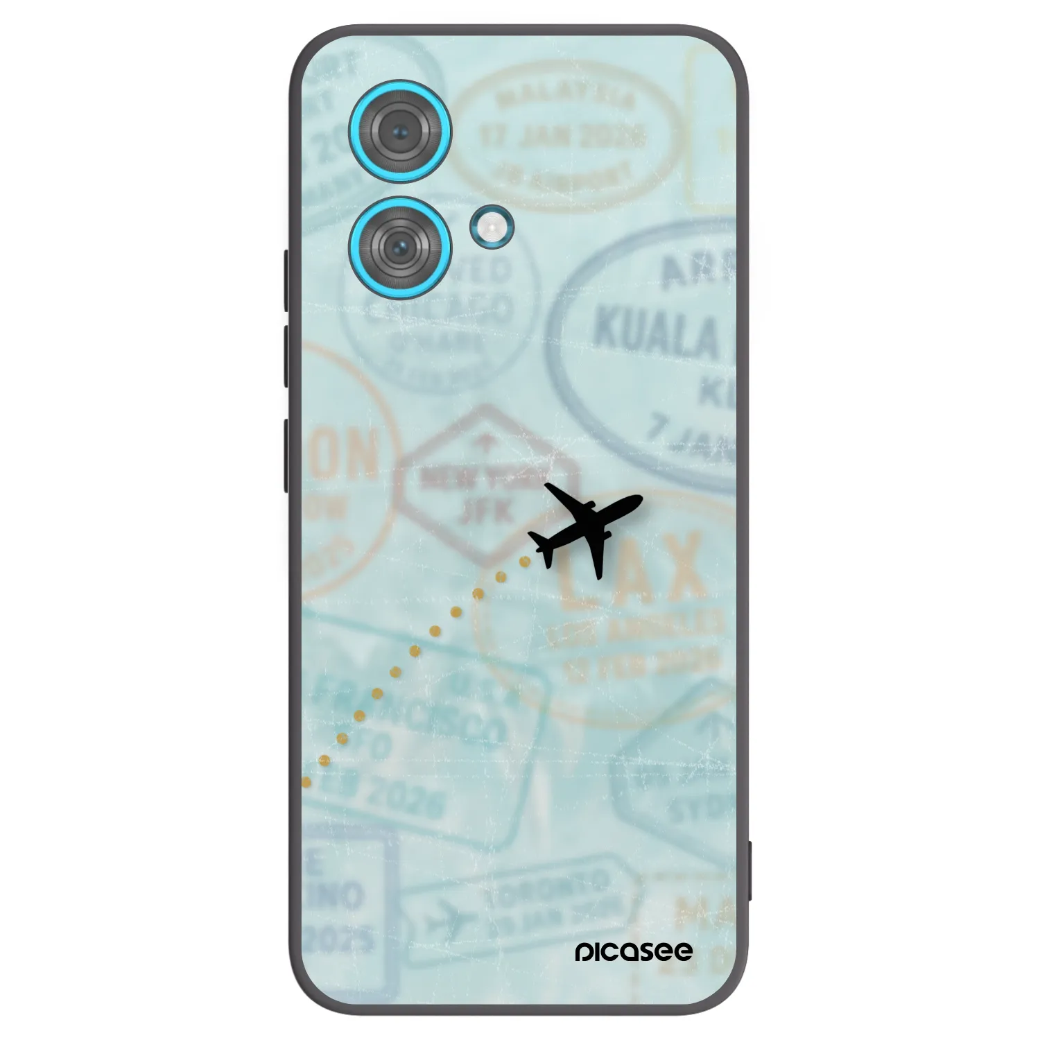 Picasee husă neagră din silicon pentru Motorola Edge 40 Neo - FLIGHT PATH