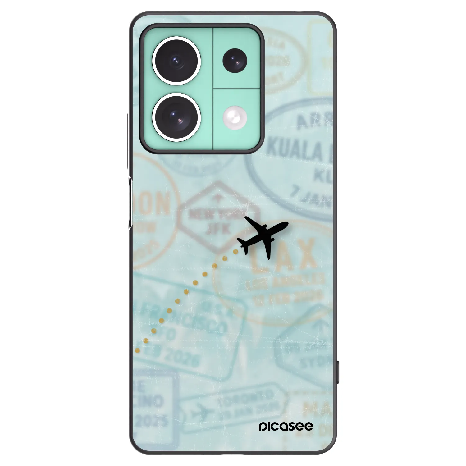 Picasee husă neagră din silicon pentru Xiaomi Redmi Note 13 5G - FLIGHT PATH
