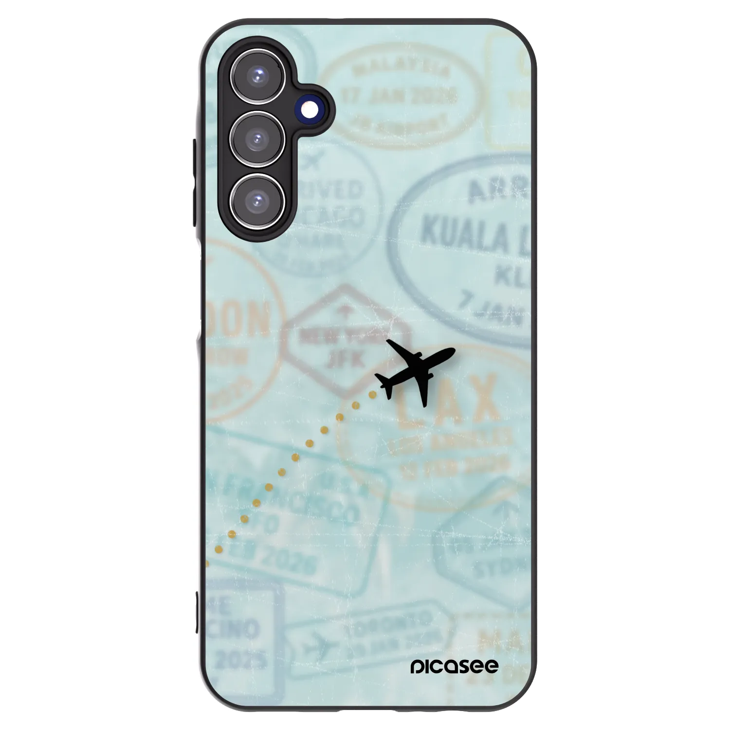 Picasee husă neagră din silicon pentru Samsung Galaxy A15 A155F 4G - FLIGHT PATH