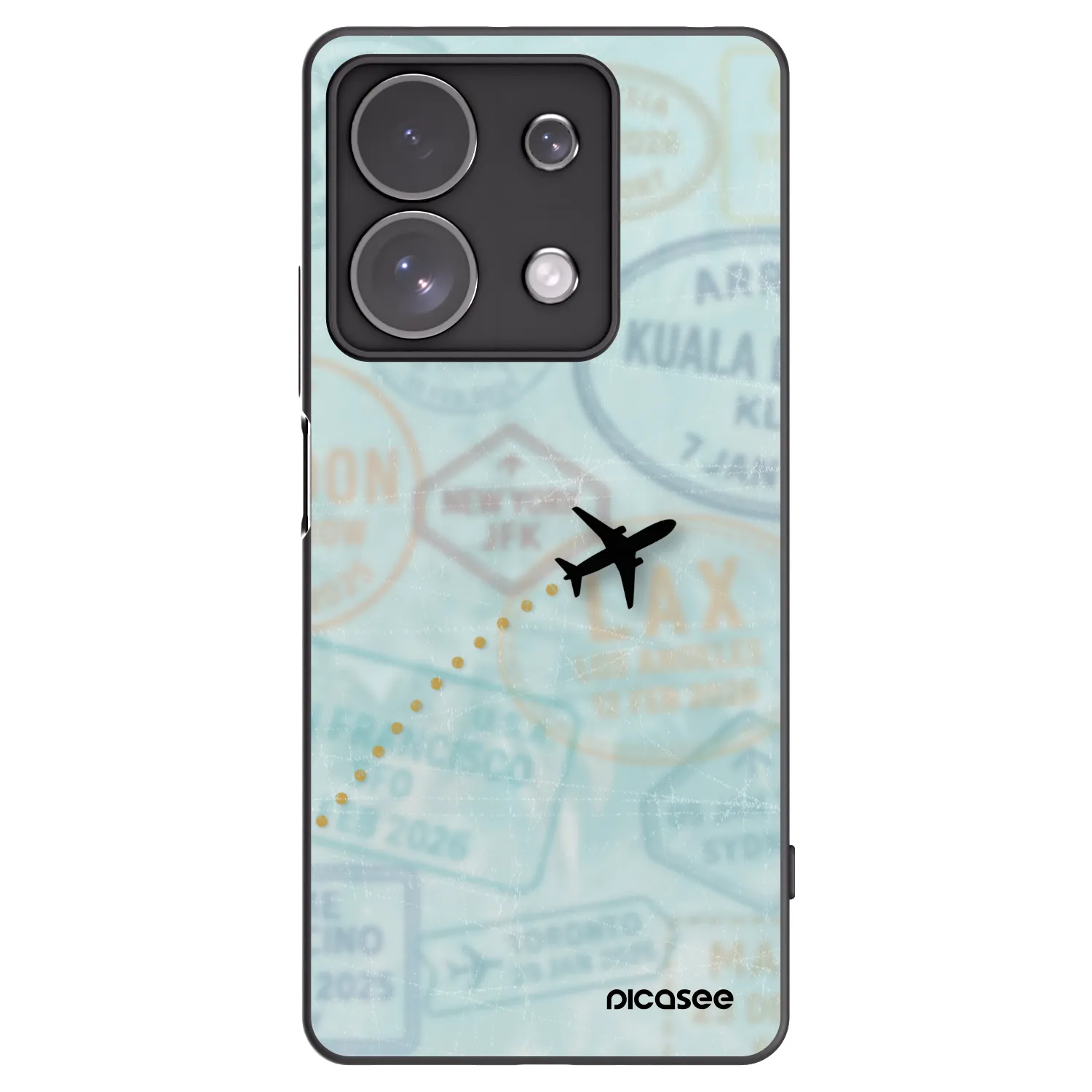 Picasee husă neagră din silicon pentru Xiaomi Redmi Note 13 Pro 4G - FLIGHT PATH