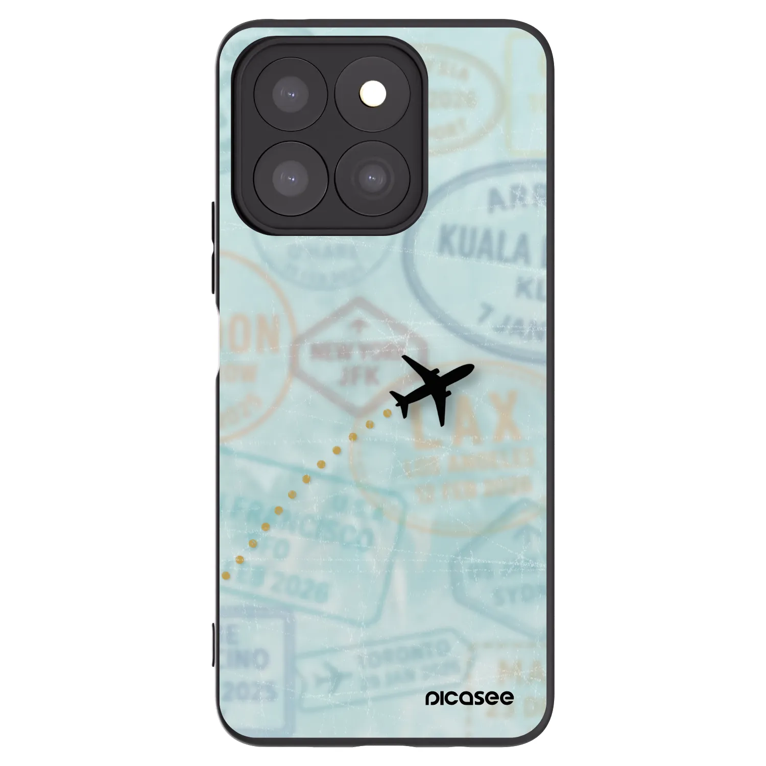 Picasee husă neagră din silicon pentru Honor X8b - FLIGHT PATH